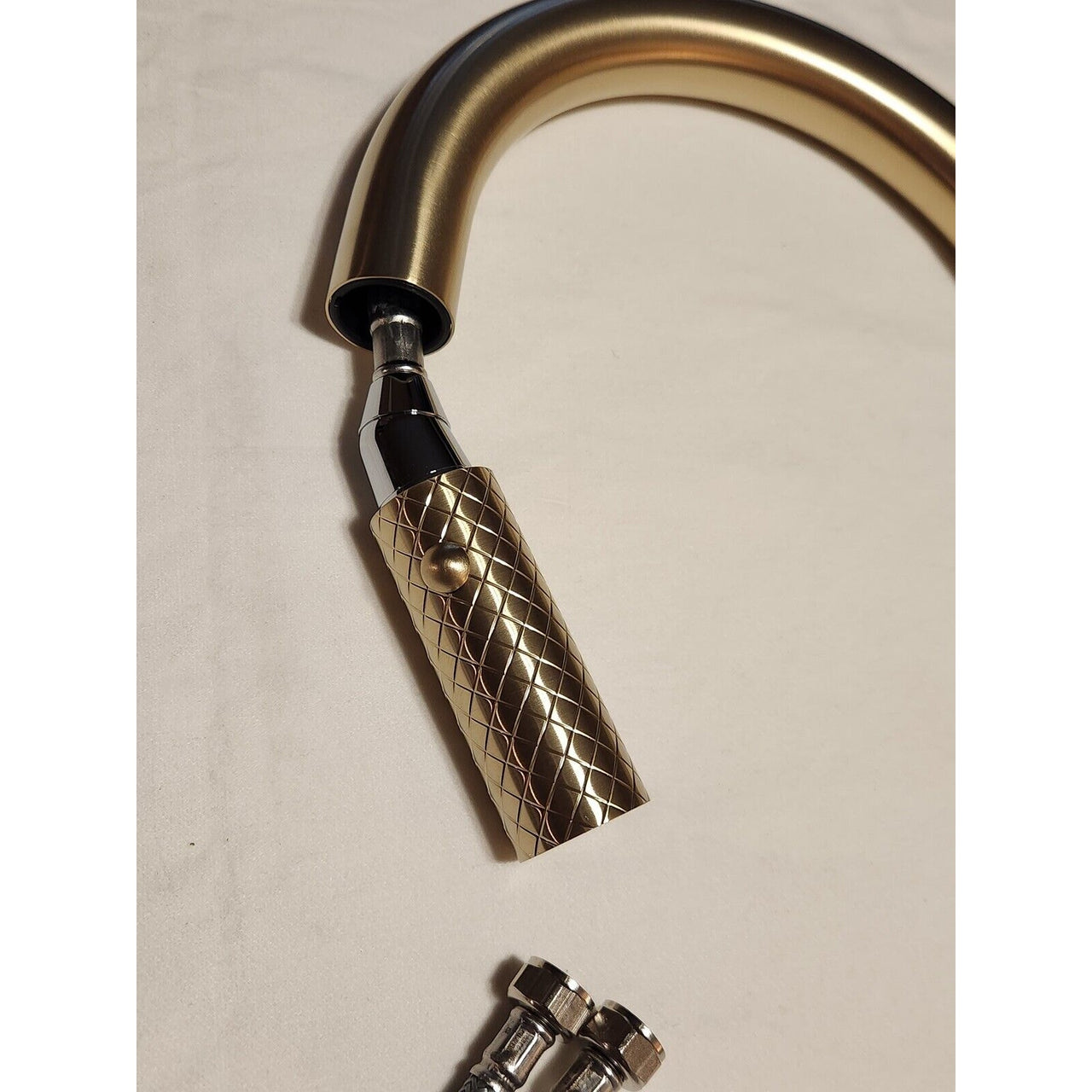 Rohl TE55D1LMAG Tenerife Single Handle Kitchen Faucet w/ Sprayer - Antique Gold