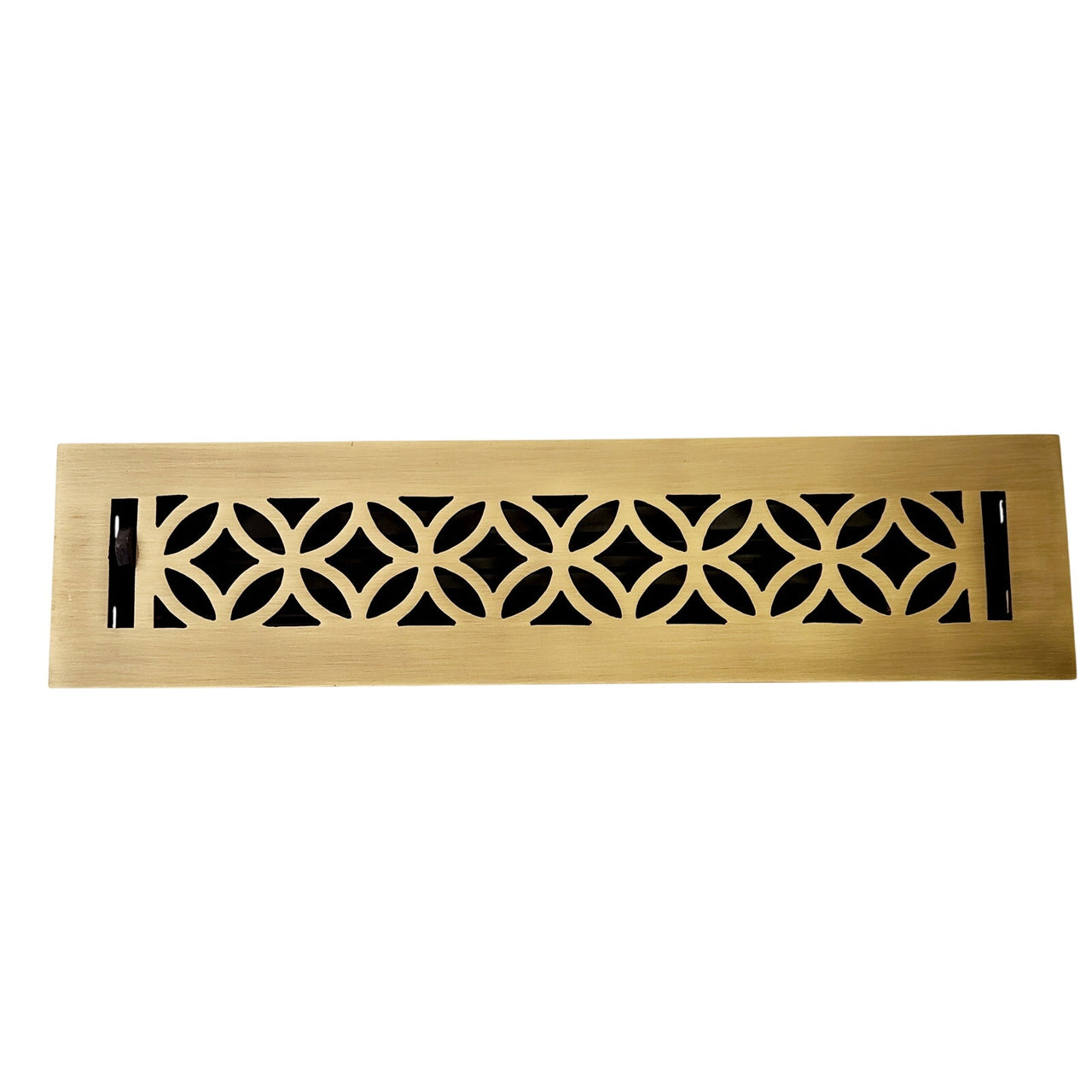 Signature Hardware 438248 Pasteur 2-1/4" x 12" Floor Register - Antique Brass