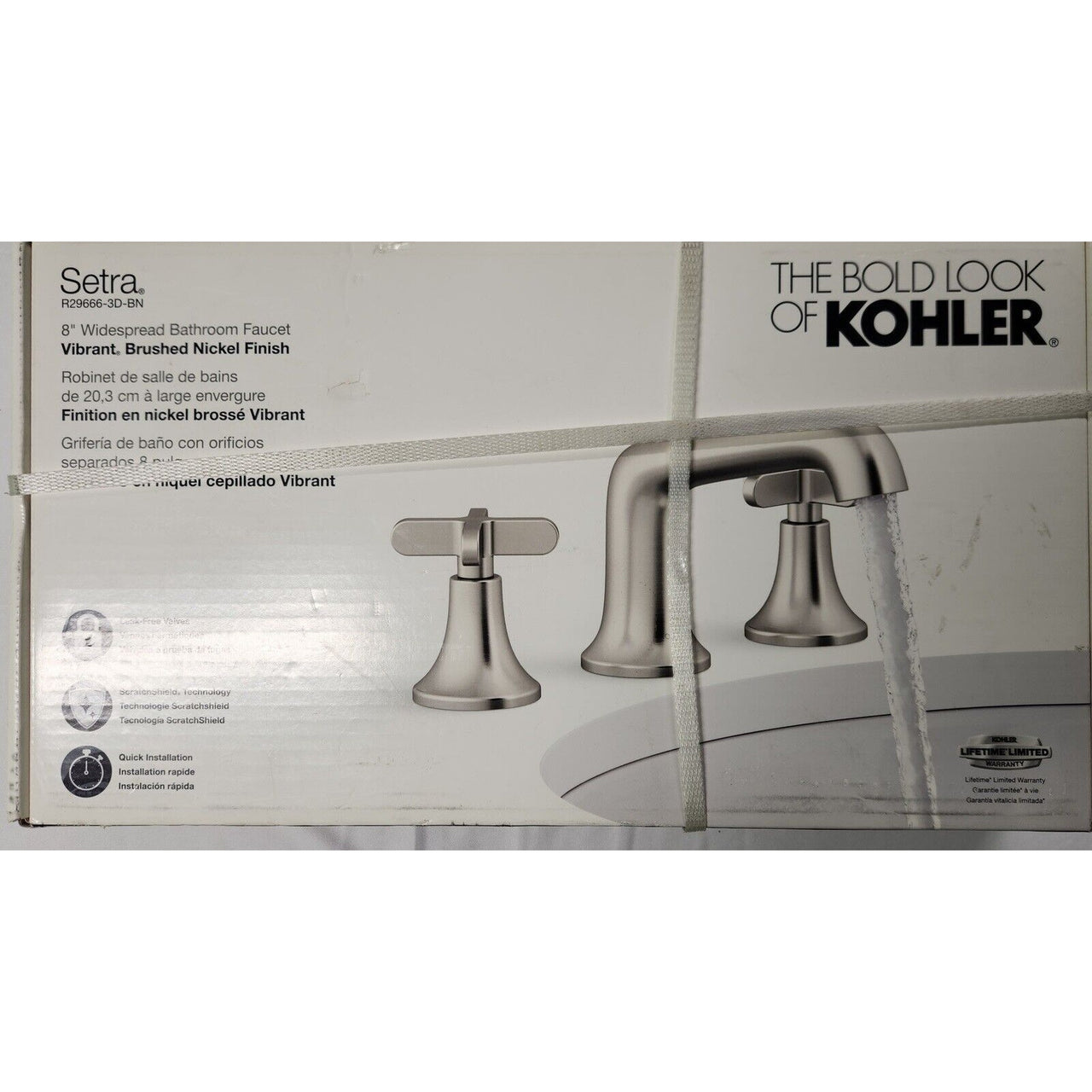 Kohler R29666-3D-BN Setra Widespread Bathroom Faucet - Vibrant Brushed Nickel