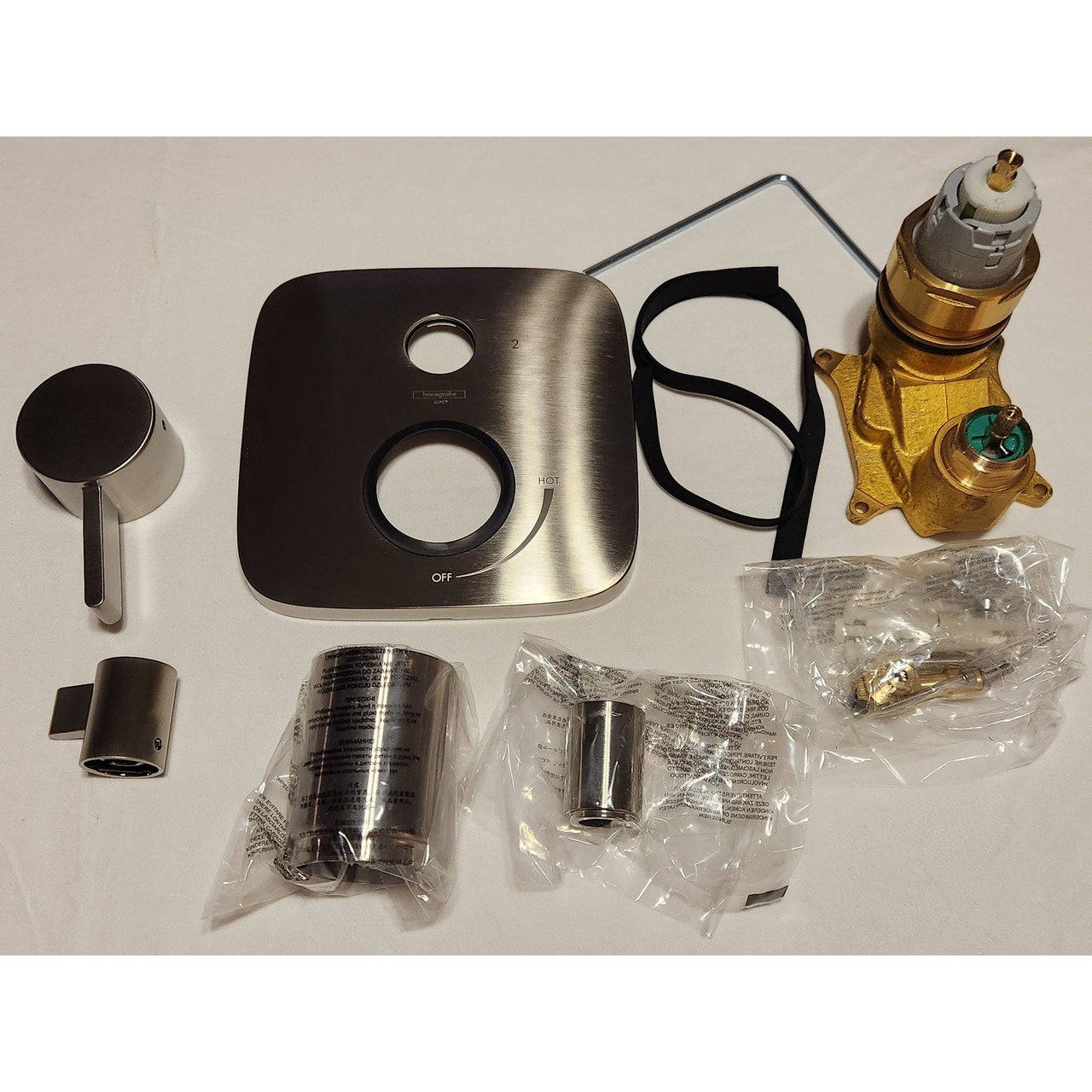 hansgrohe 15864821 Ecostat Modern-Handle 6" Wide Shower Valve - Brushed Nickel