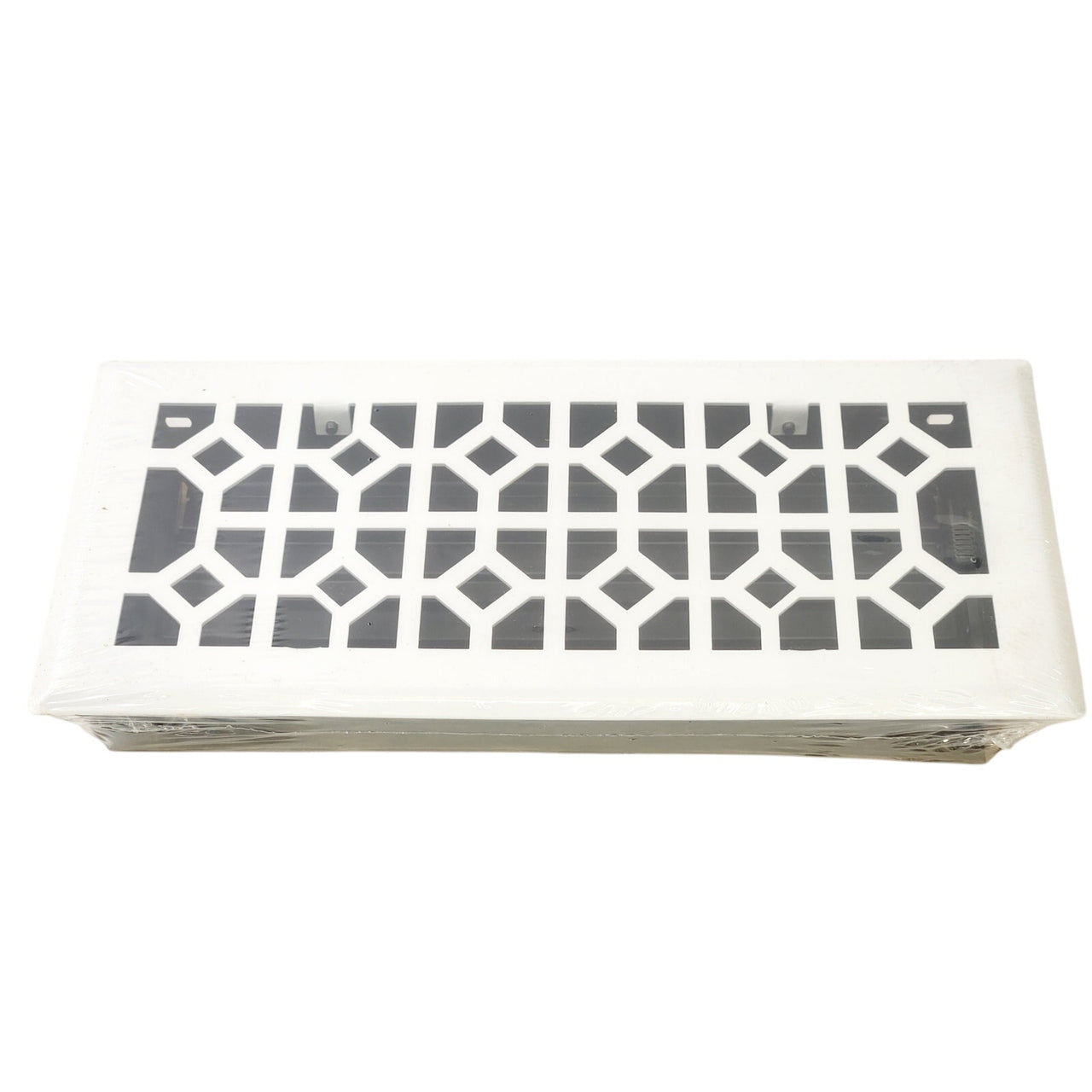 Signature Hardware 435720 Appert 4" x 10" Steel Floor Register - White