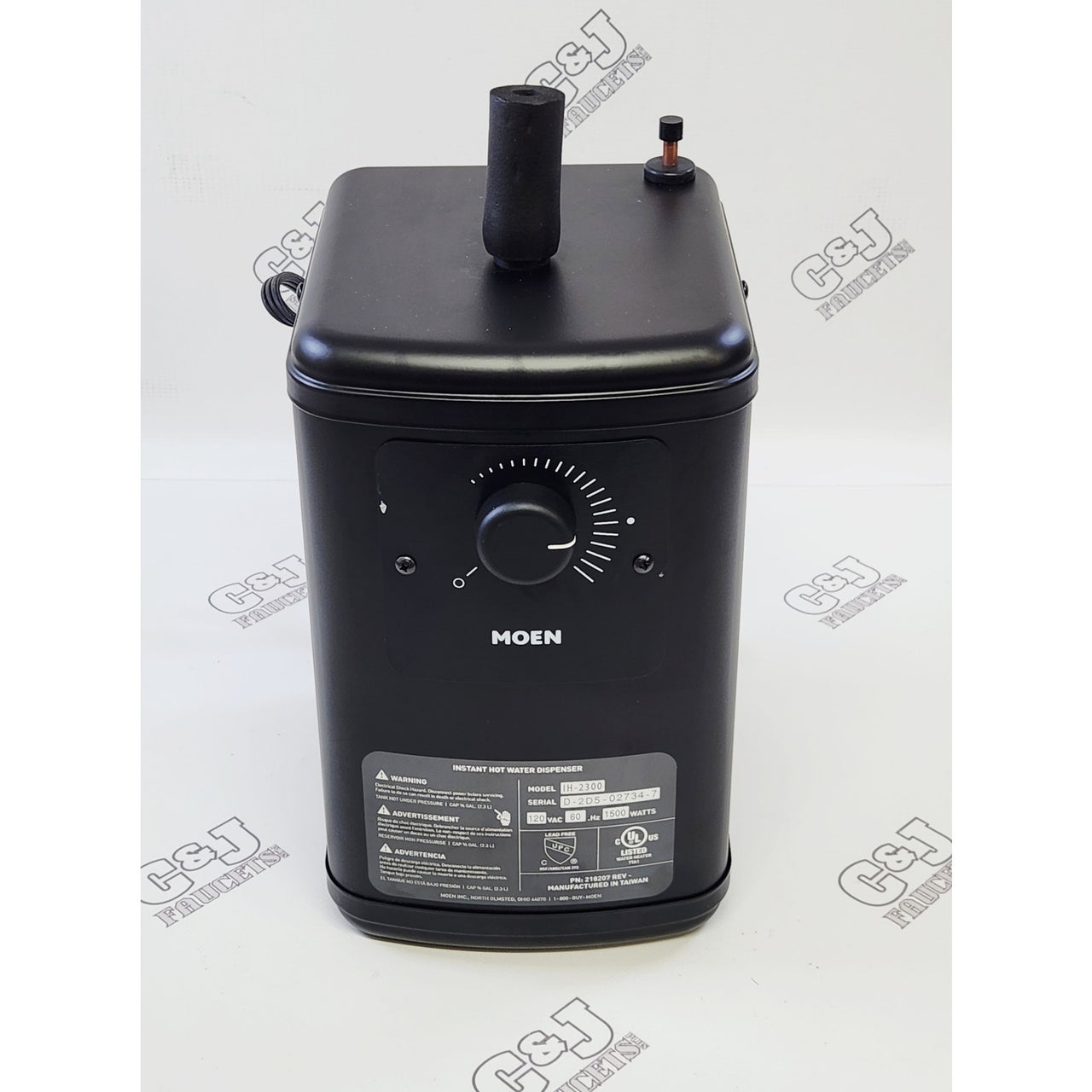 Moen IH2300 Instant Hot 2/3 Gallon Kitchen Sink Water Tank - Matte Black