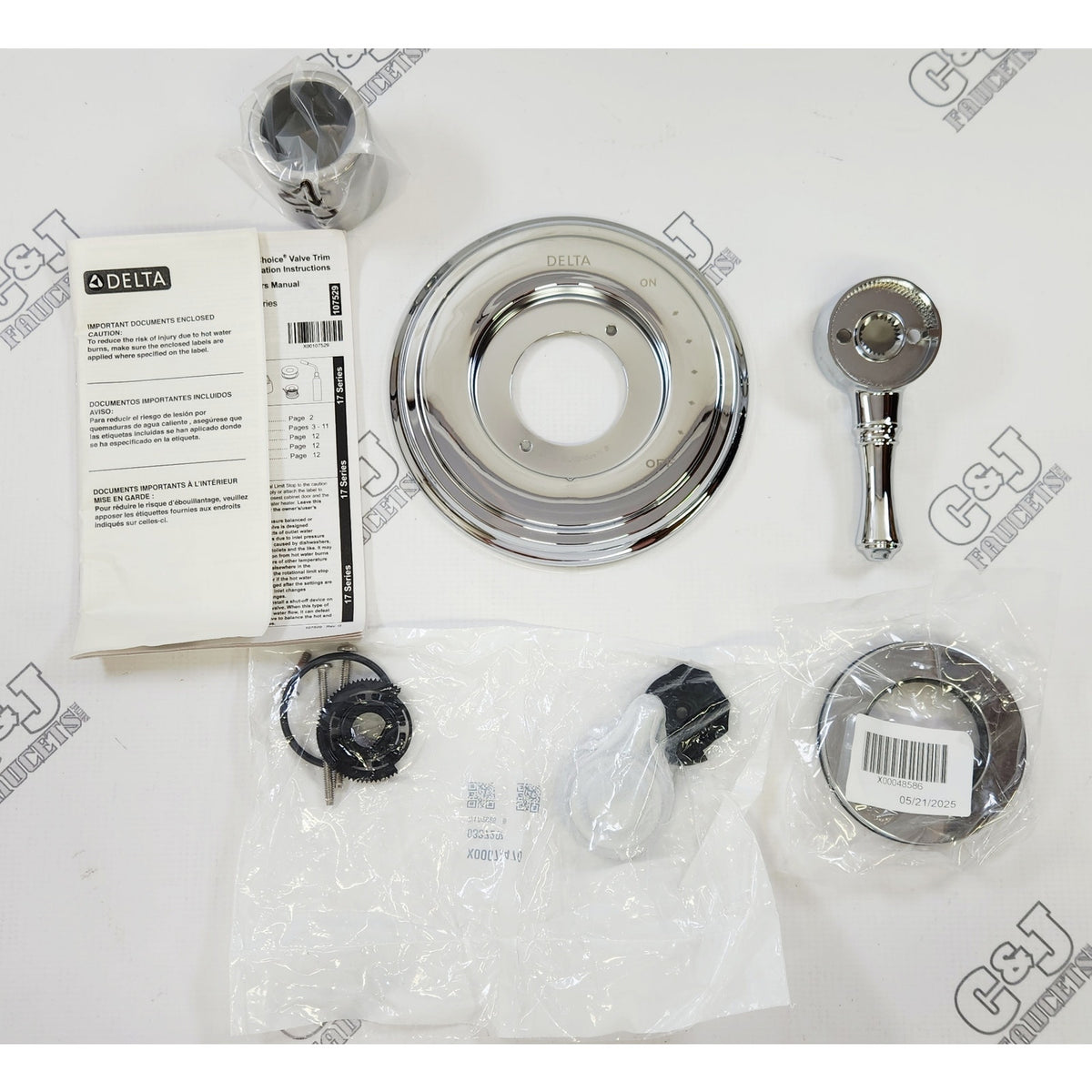 Delta T17097 Cassidy Shower Valve Only Trim Dual Function - Chrome READ