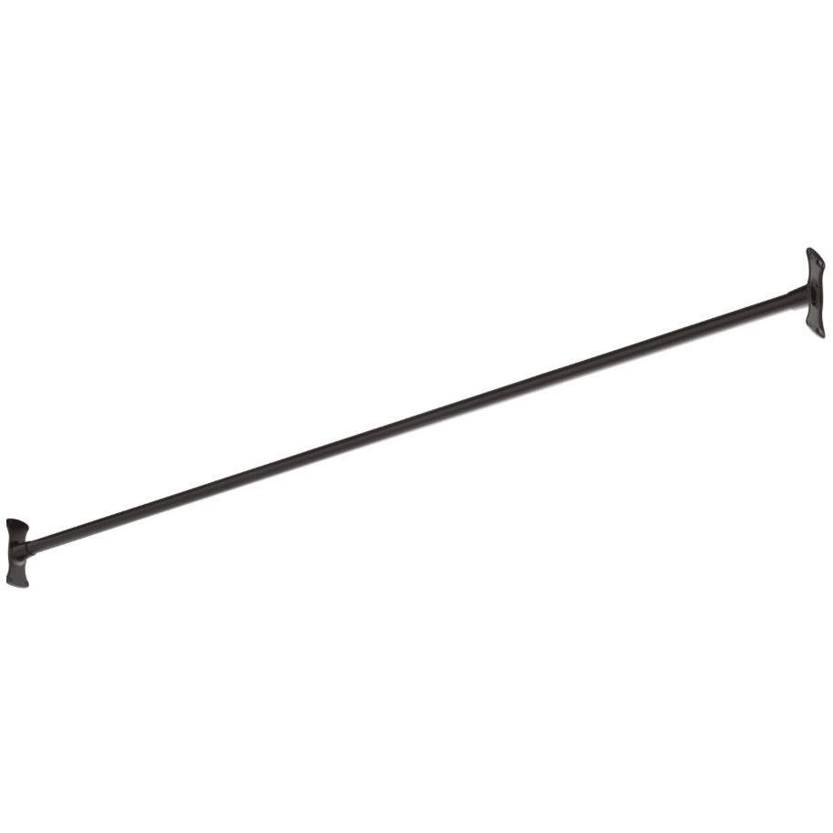 Signature Hardware 466736 48" Straight Brass Shower Rod - Matte Black