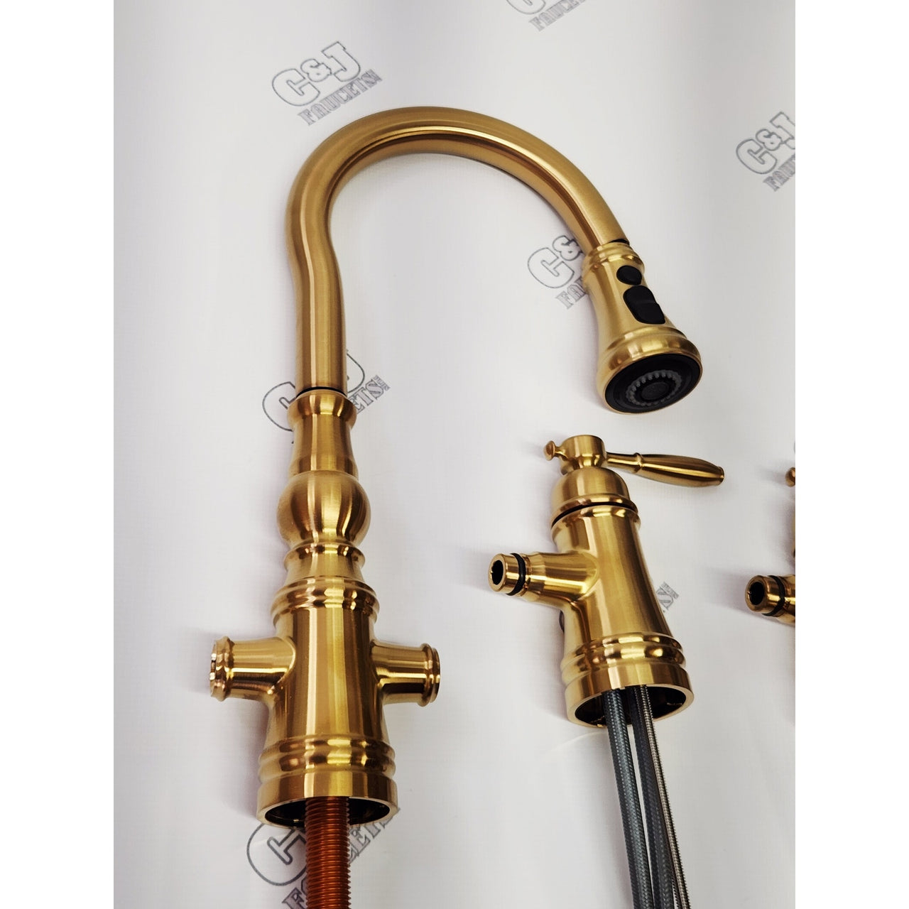 Moen S73204BG Weymouth 2-Handle High-Arc Bridge Kitchen Faucet - Brushed Gold