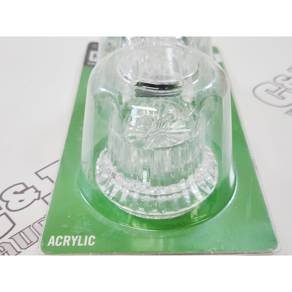 Everbilt 50372 Universal Round Acrylic Faucet Handle Replacement Pair - Clear