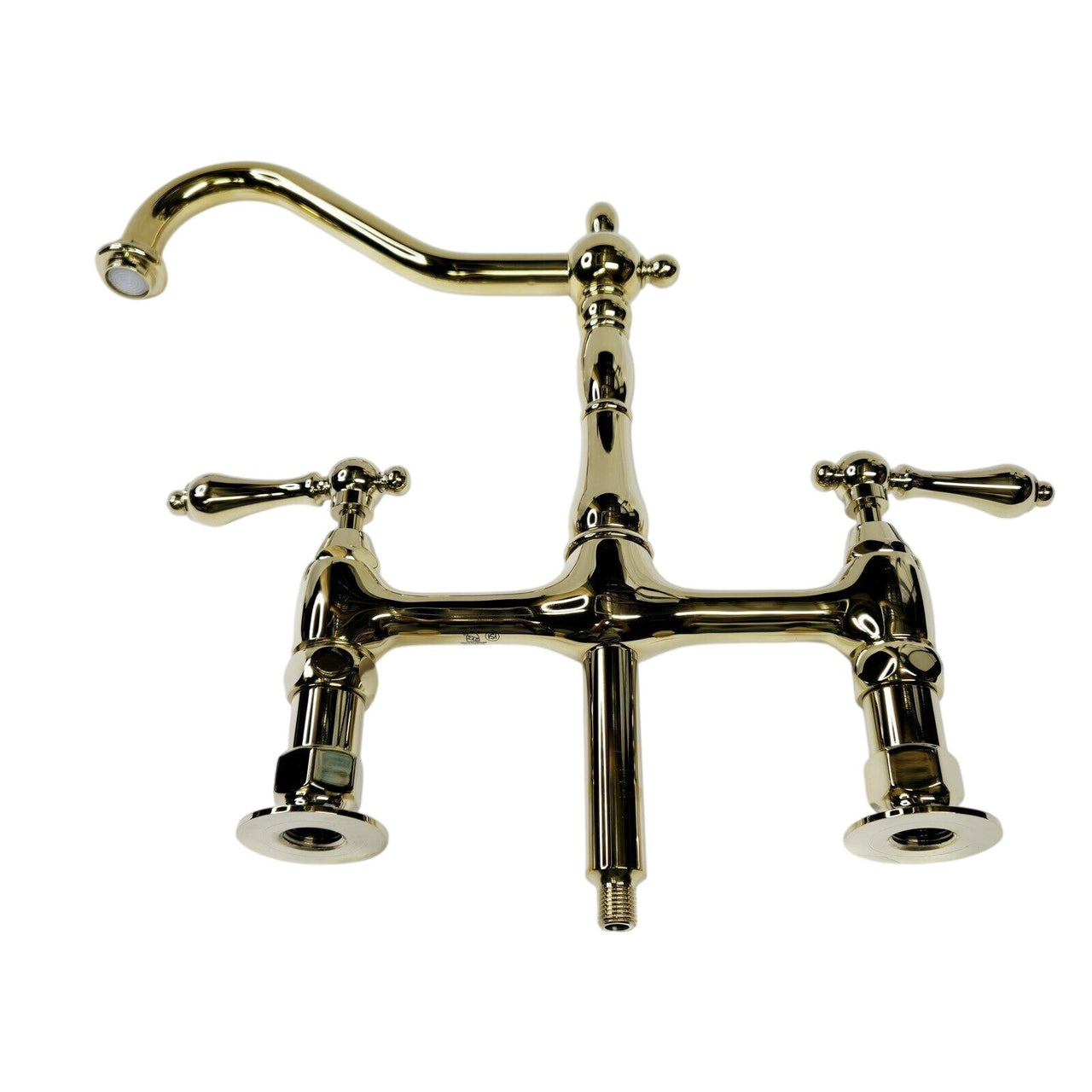 Signature Hardware 450651 Bellevue Bridge Kitchen Faucet - Polished Brass