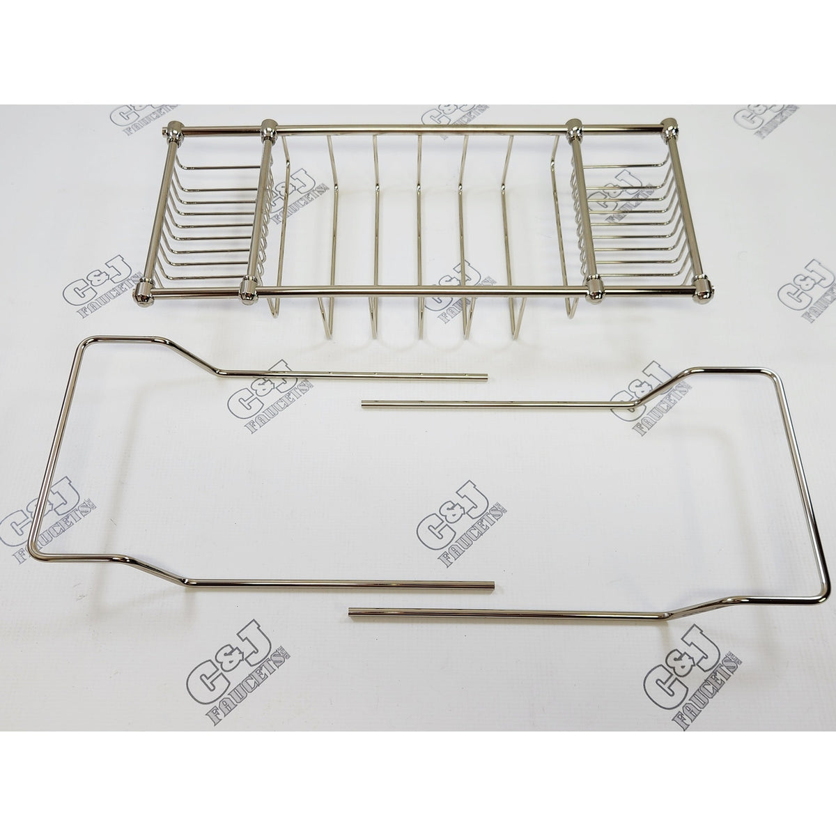 Signature Hardware 156332 Nottingham Tub Brass Caddy - Polished Nickel