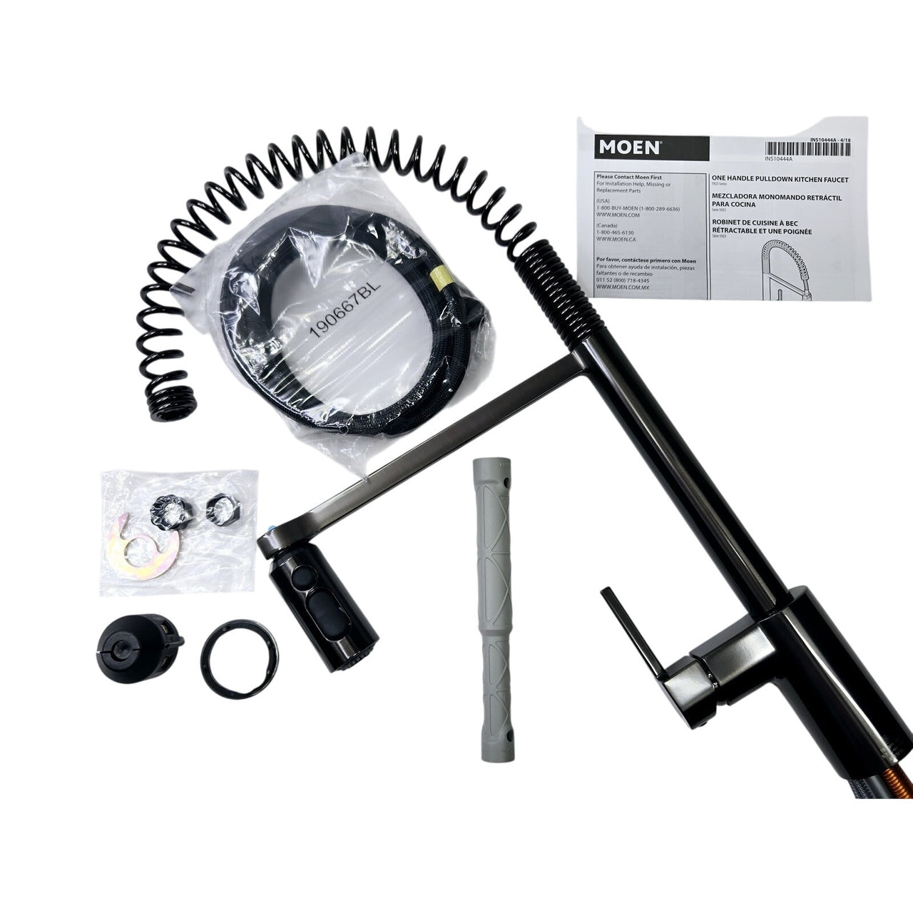 Moen 5923BLS Align Single Handle Pull Down Kitchen Faucet -Black Stainless Steel