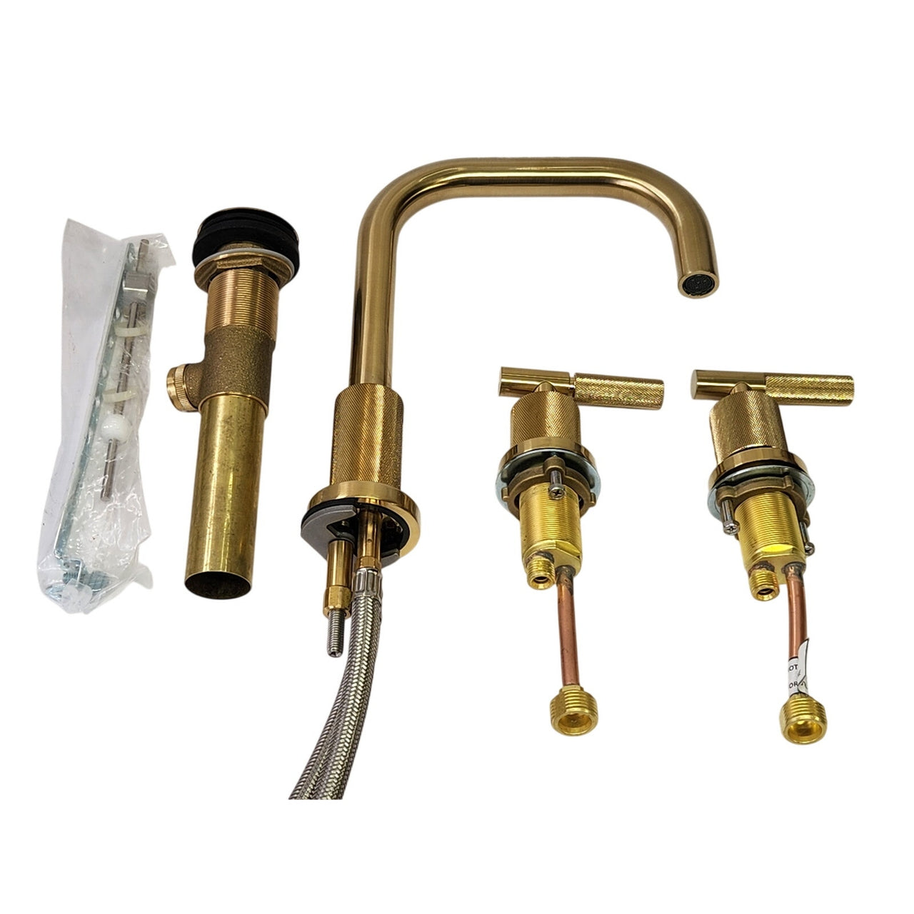 Kingston Brass FSC8933KNL Convergent Widespread Bathroom Faucet - Brushed Brass