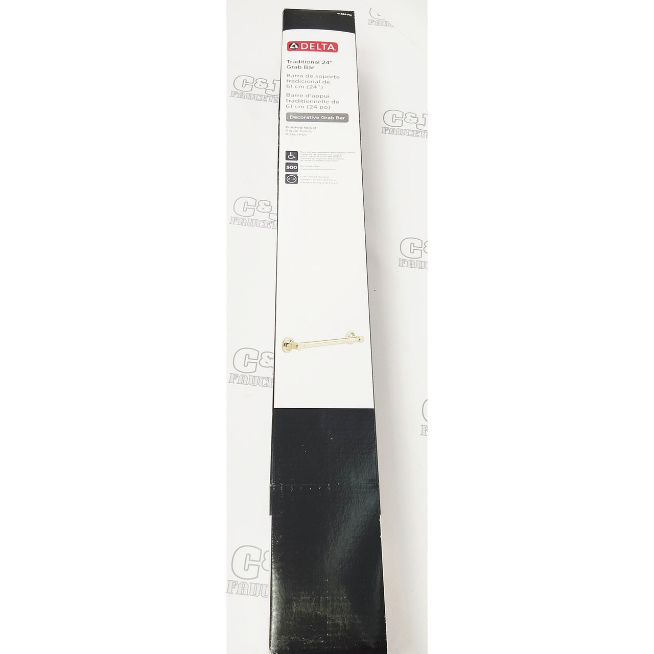 Delta 41624-PN 24" Traditional Grab Bar - Polished Nickel