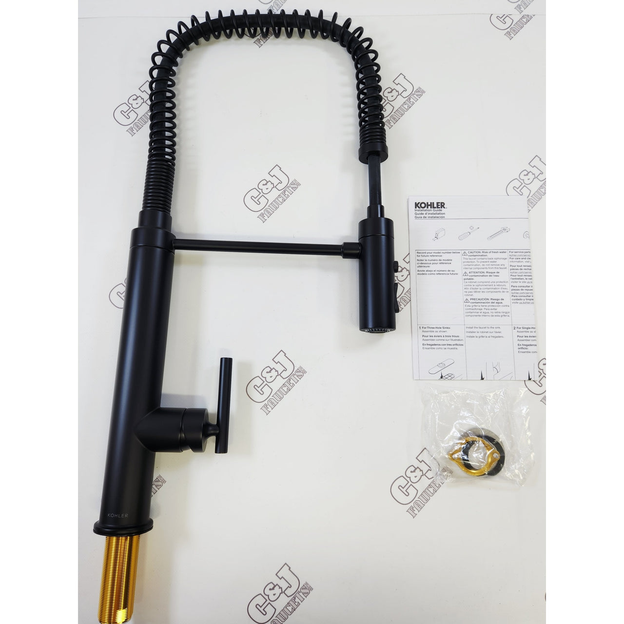 Kohler 24982-BL Purist 1.5 GPM 3 Function Pre-Rinse Faucet - Matte Black READ