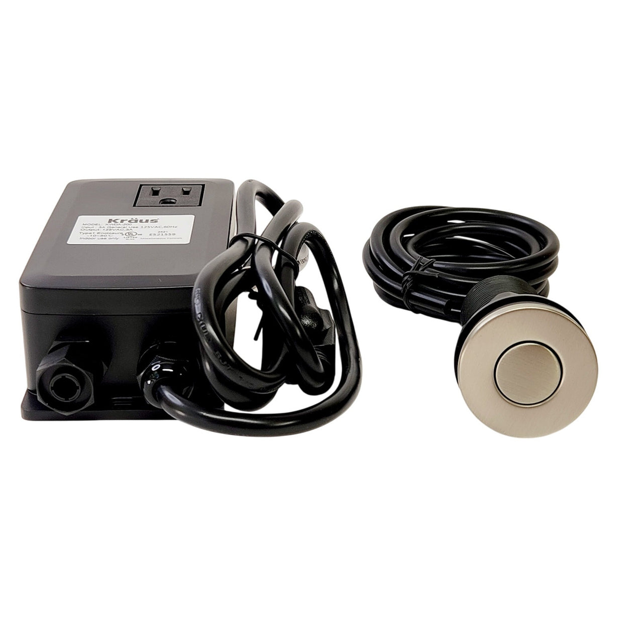 Kraus KWDA-200SFS Flat-Top Garbage Disposal Air Switch Kit - Spot Free Stainless