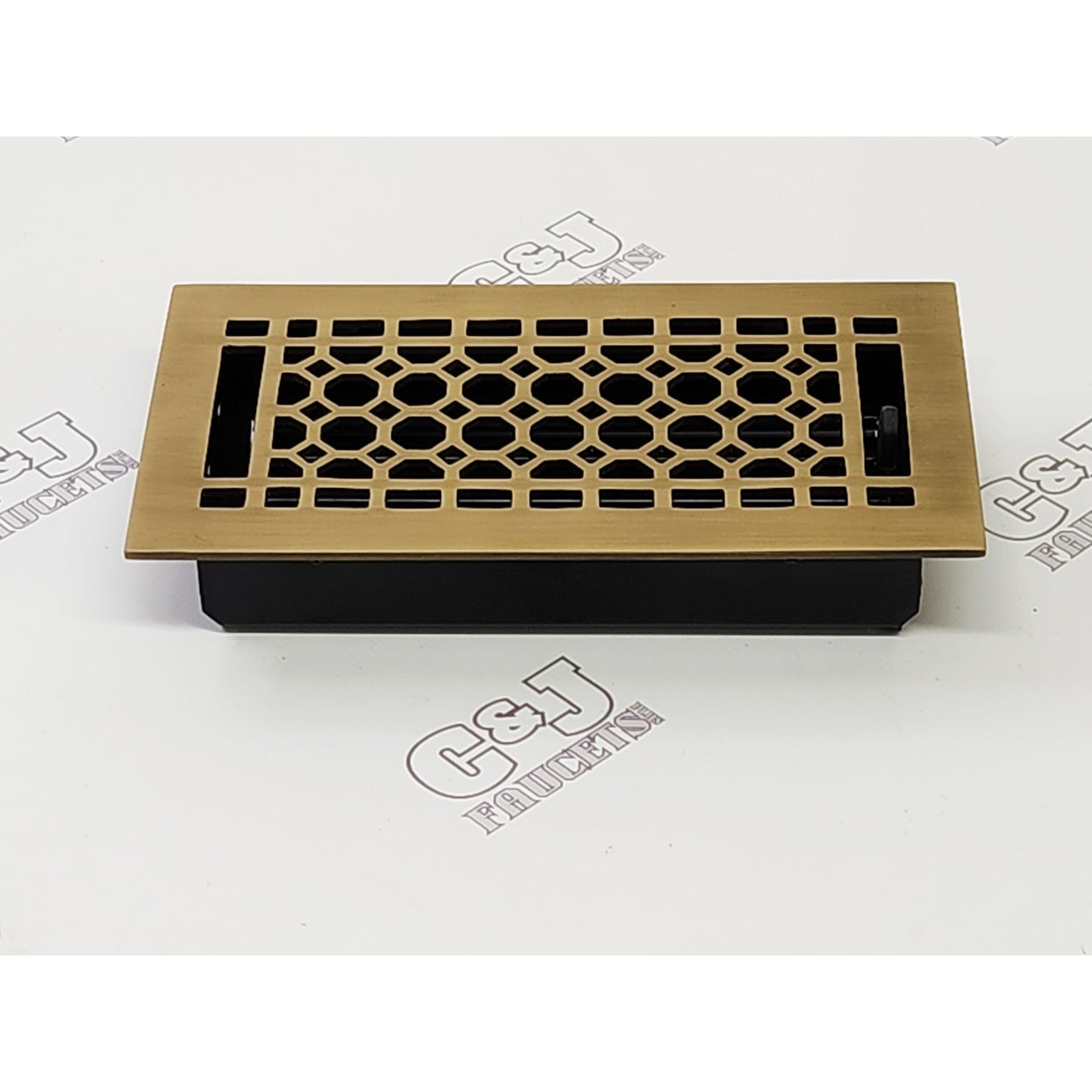 Signature Hardware 426041 Honeycomb Brass Floor Register - Antique Brass