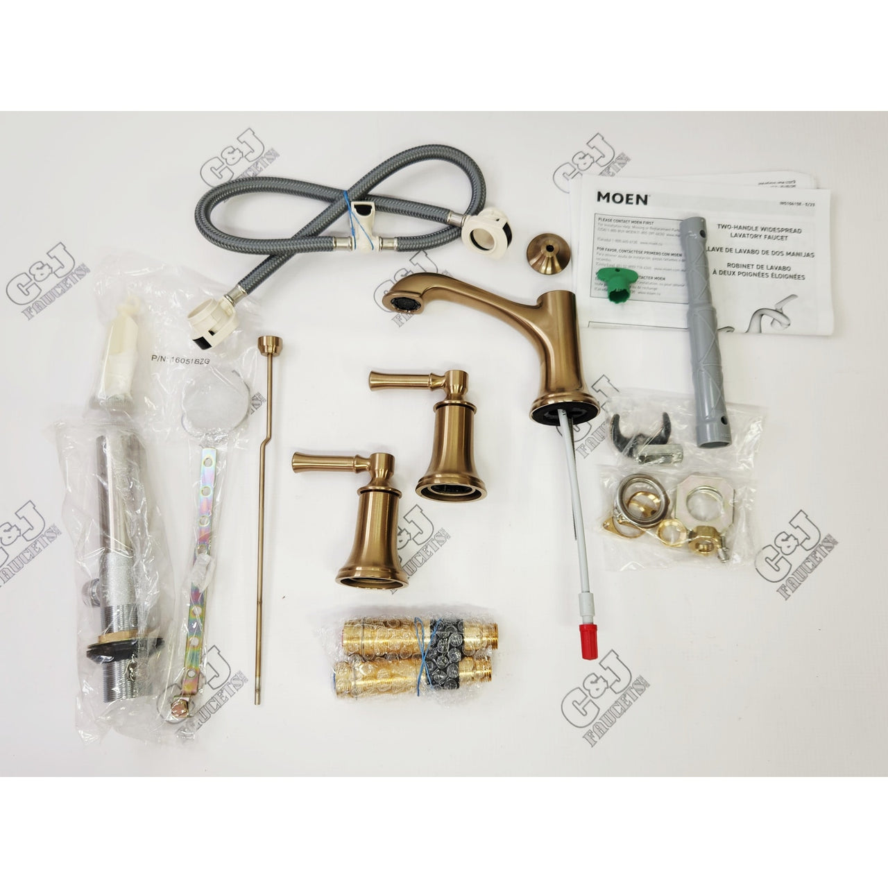 Moen TV6805BZG Dartmoor 1.2 GPM Widespread Bathroom Faucet - Bronzed Gold