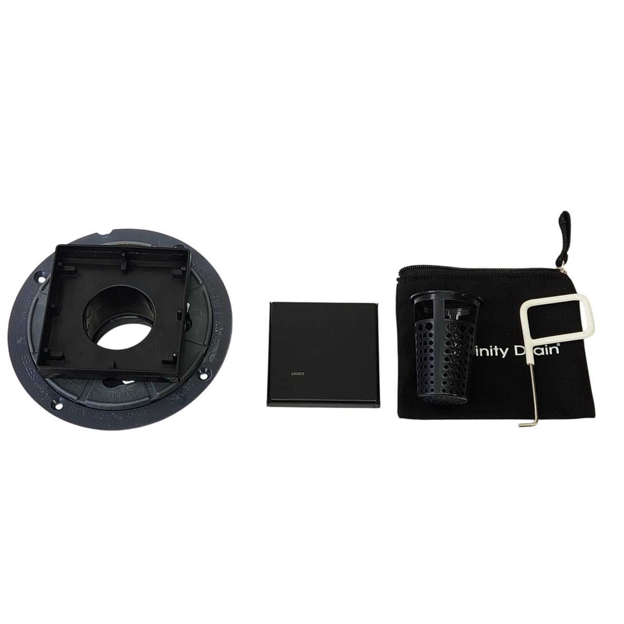 Infinity Drain LTD4-2P-BK LTD 4 Tile Insert Shower Drain Kit - Matte Black