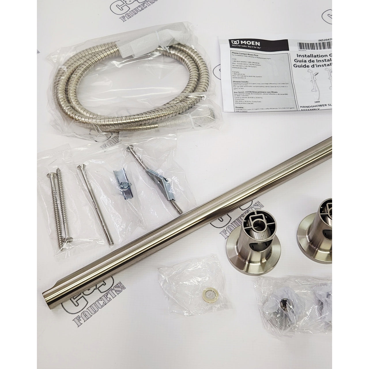 Moen 3868EPBN Single Function Hand Shower Package with Hose - Brushed Nickel