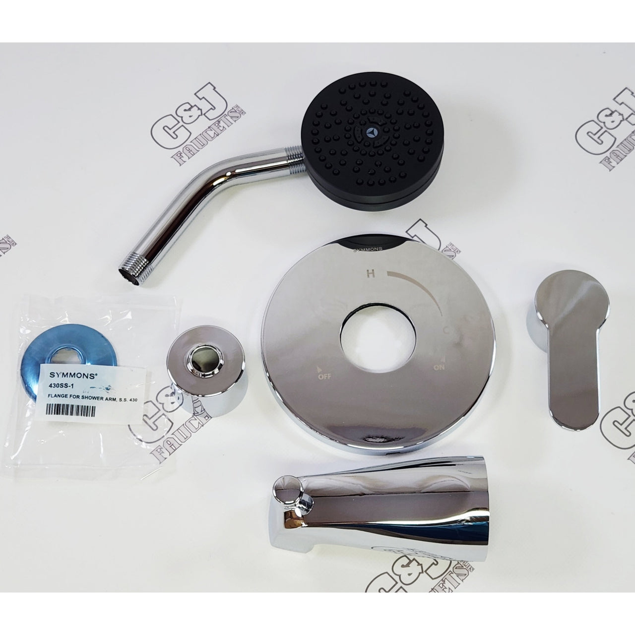 Symmons 679215TRM Identity 1.5 GPM Tub and Shower Trim Kit - Polished Chrome
