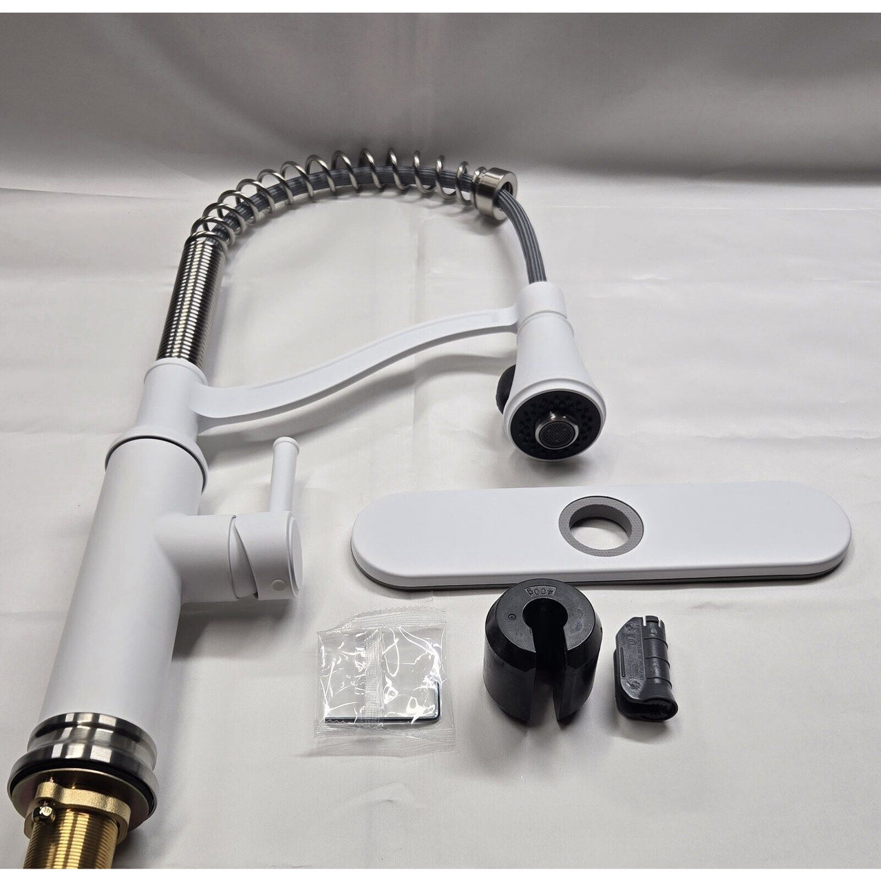 Signature Hardware 484595 Caribana Two-Tone 1.75GPM Kitchen Faucet - Steel/White