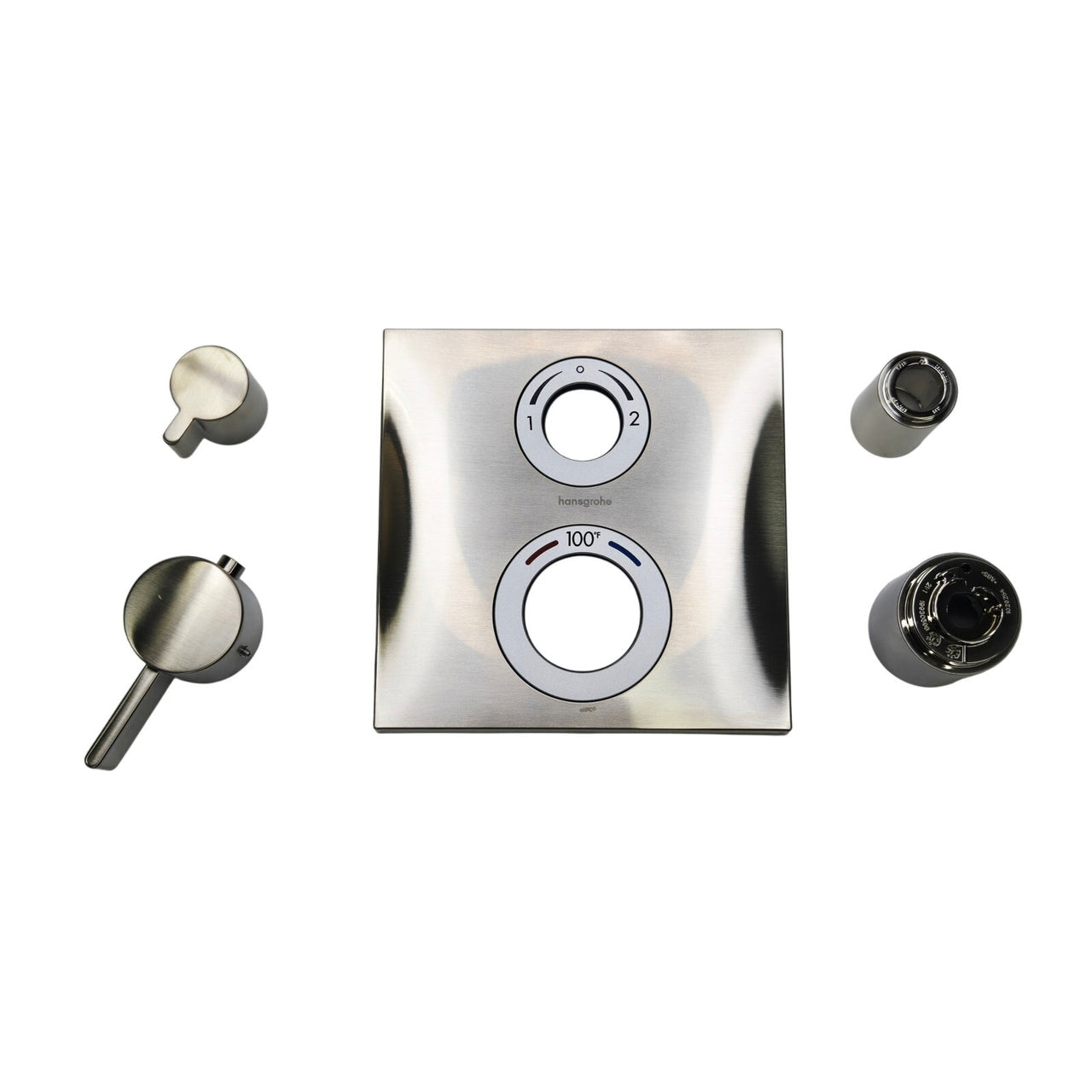hansgrohe 15714821 Ecostat Square Valve Trim Only - Brushed Nickel READ