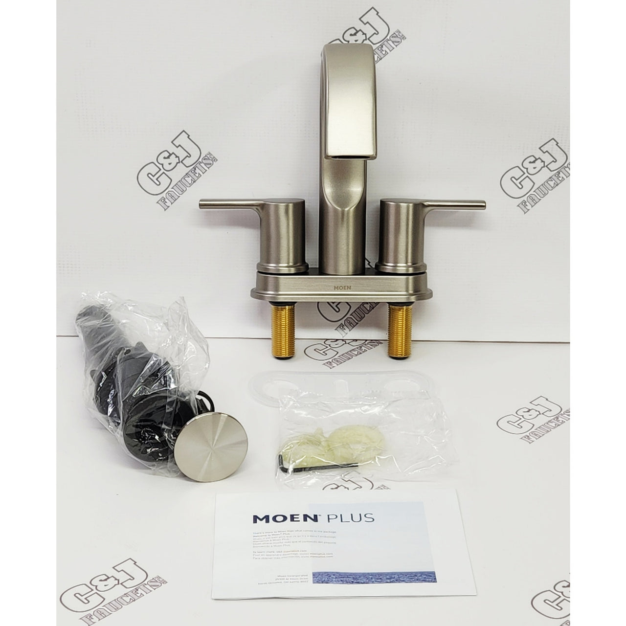 Moen 84153SRN Avri Two-handle Centerset Bathroom Sink Faucet - Brushed Nickel