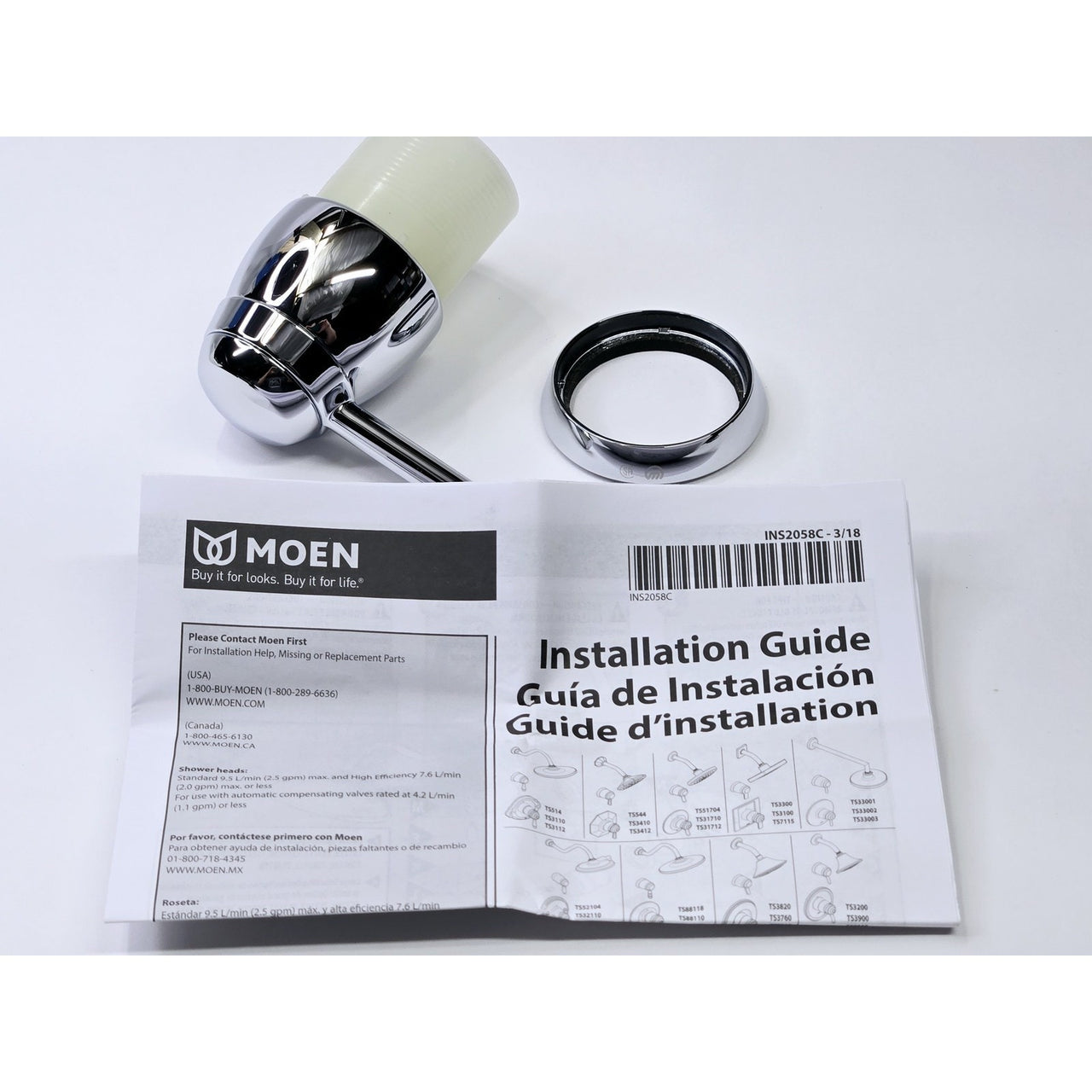 Moen TS33003 Arris Single Handle Volume Control Valve Trim - Chrome