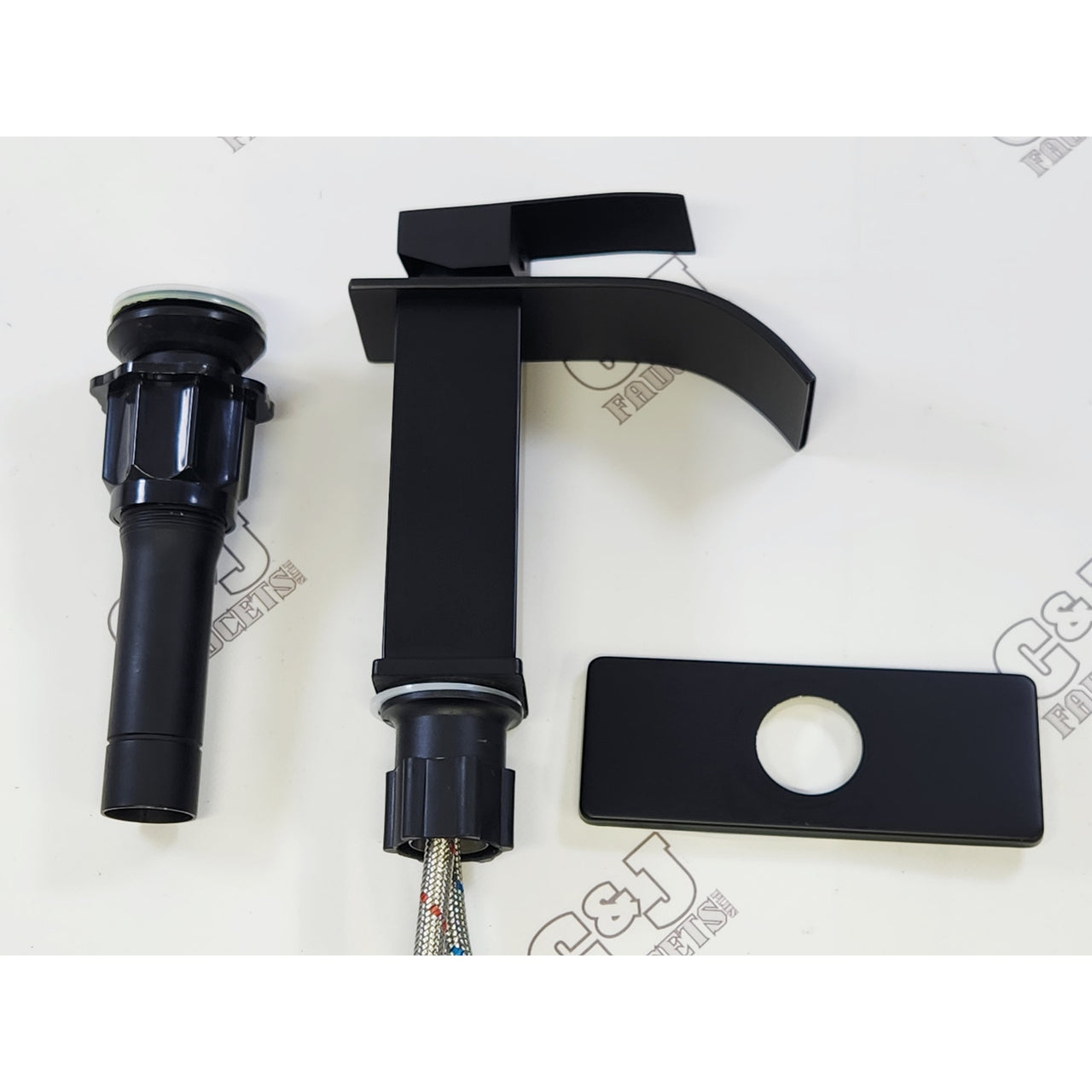 Forious Pro WB-03302B Single Hole Waterfall Bathroom Faucet - Matte Black READ
