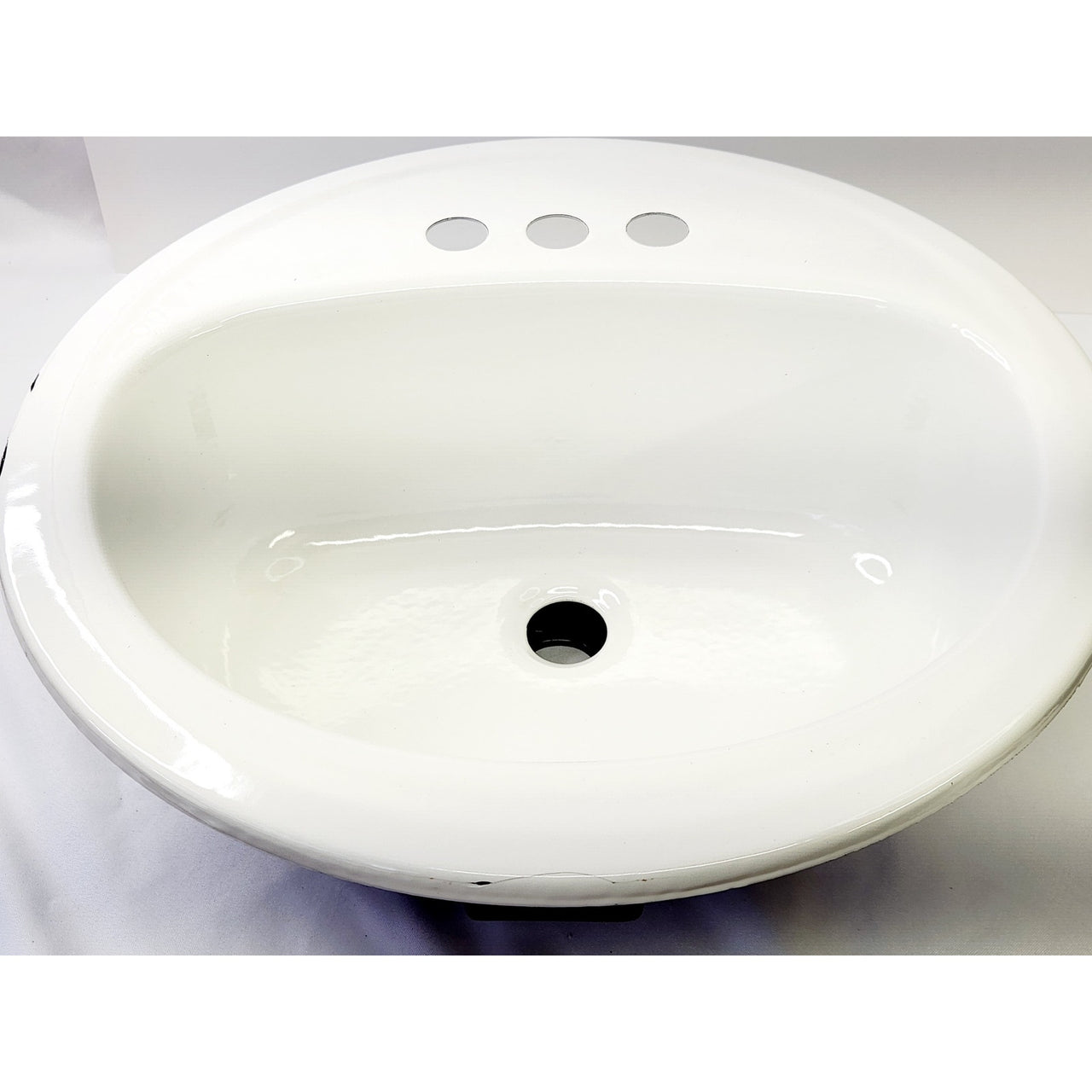 Proflo PFS194RWH Getchell 19" Circular Enameled Steel Bathroom Sink - White READ