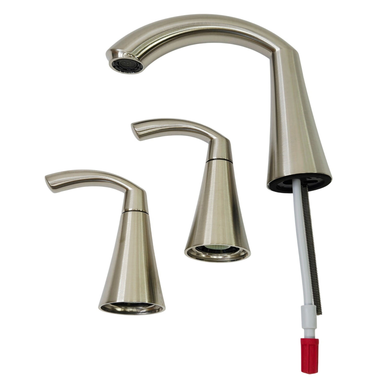 Moen TV6173BN Glyde Widespread Bathroom Sink Faucet with Valve - Brushed Nickel