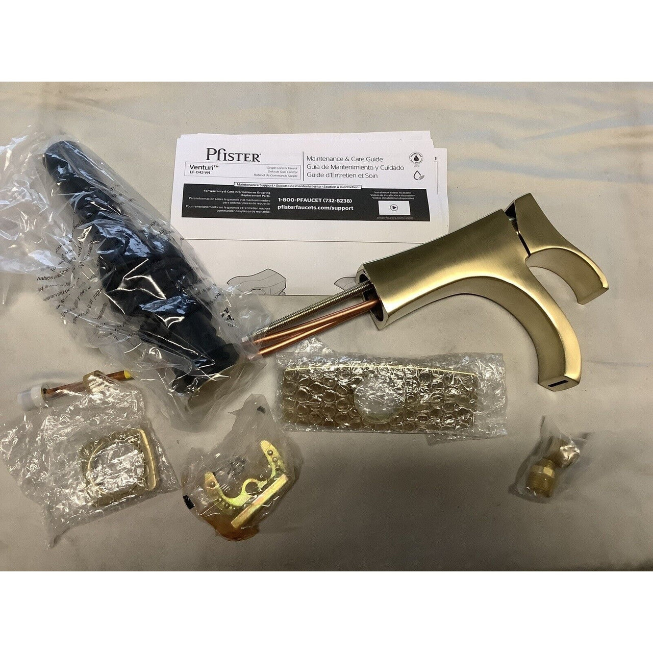 Pfister LF-042-VNBG Venturi Single-Handle Bathroom Faucet - Brushed Gold