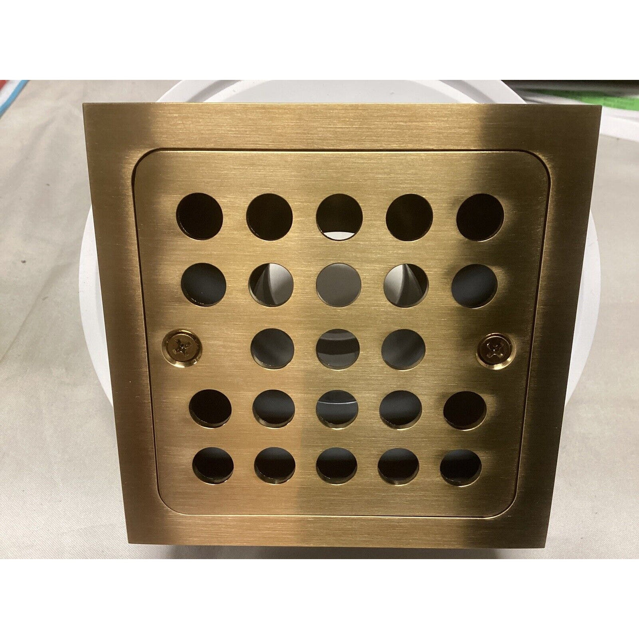 Signature Hardware 478500 Menlo Square Shower Drain - Brushed Gold