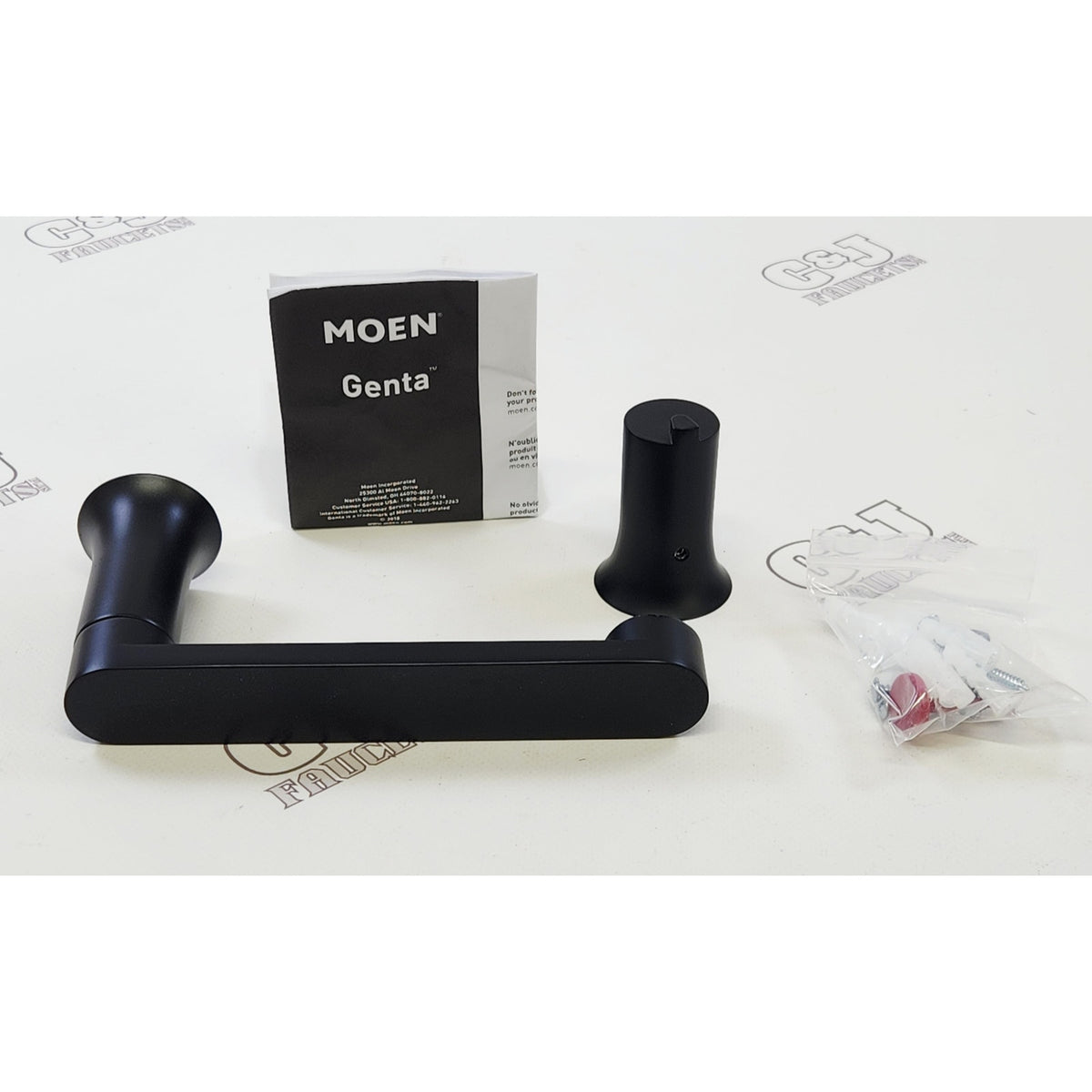 Moen BH3808BL Genta LX Wall Mounted Pivoting Toilet Paper Holder - Matte Black