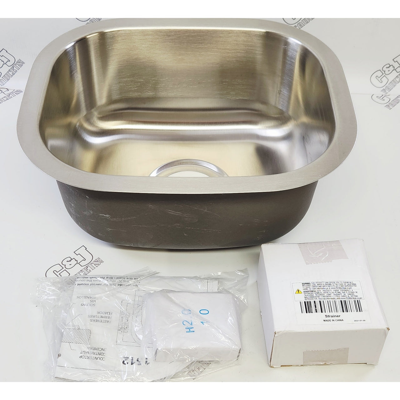 IPT Sinks IPT-1614 16" x 14" Undermount Kitchen Sink - Stainless Steel