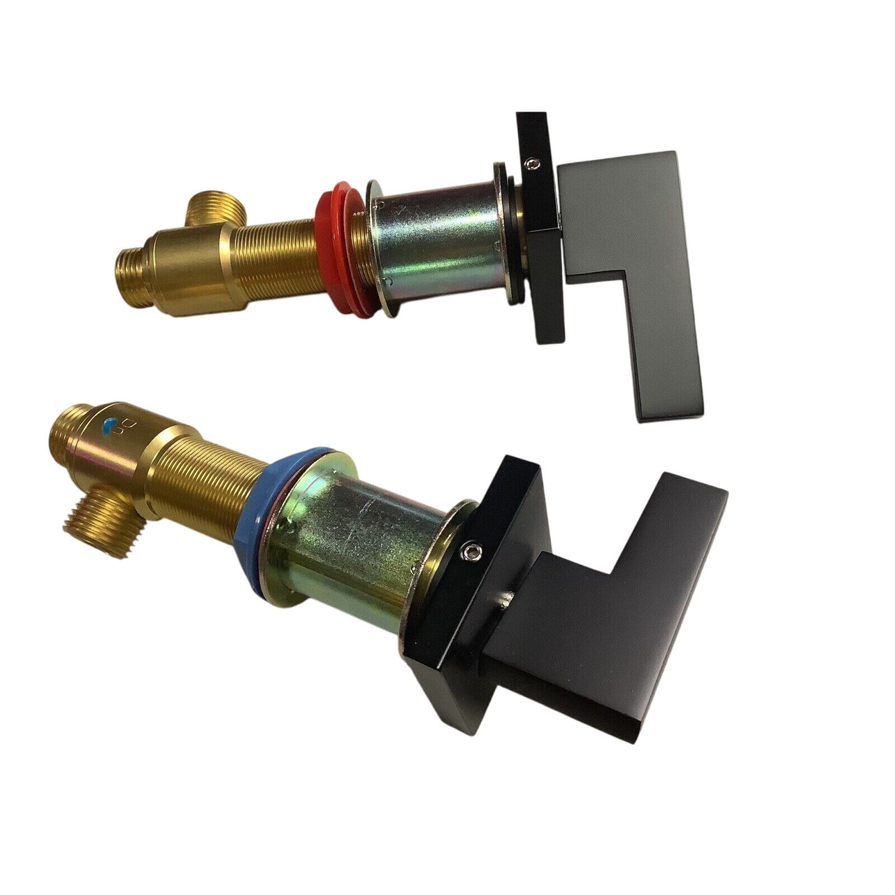 Signature Hardware 457575 Ultra Widespread Bathroom Faucet HANDLES ONLY - Black