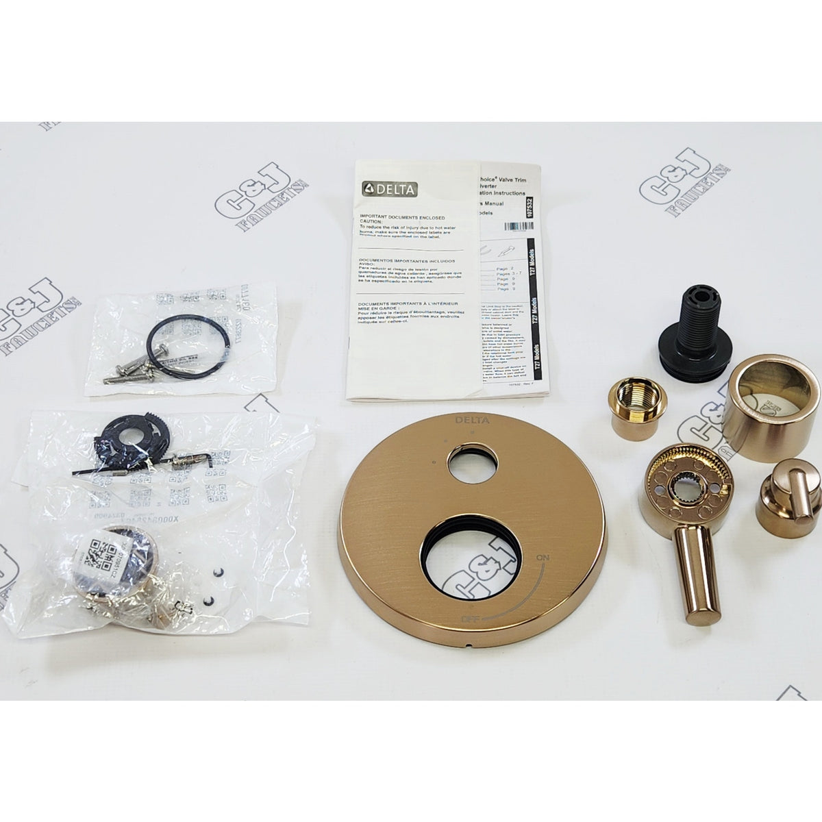 Delta T27859-CZ Trinsic 3 Function Shower Valve Trim Only -Champagne Bronze READ