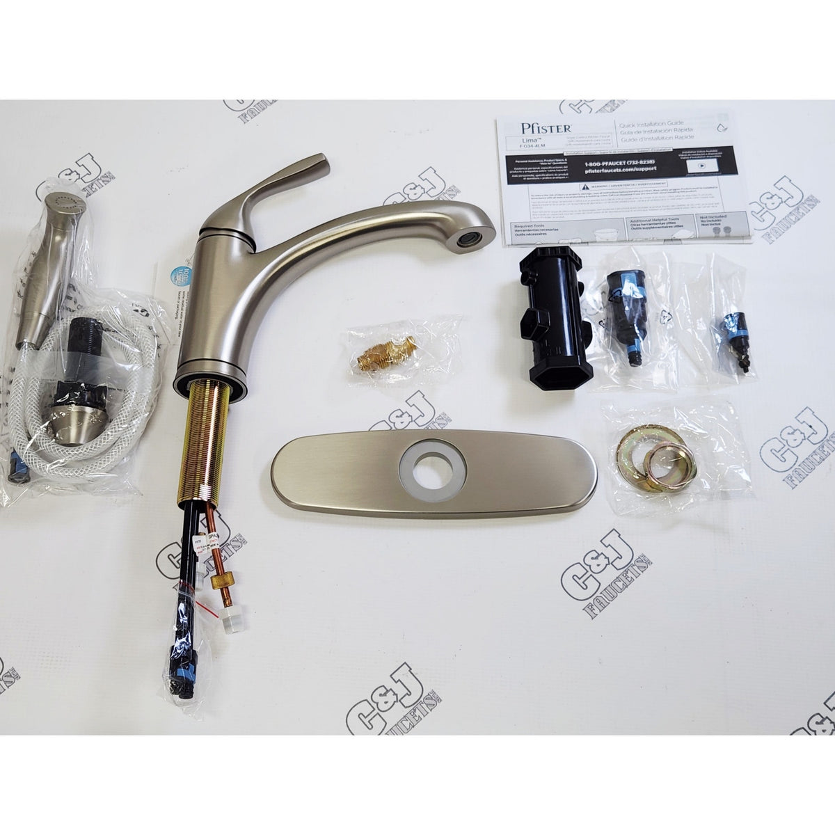 Pfister F-034-4LMGS Lima Single Hole Kitchen Sink Faucet - Stainless Steel