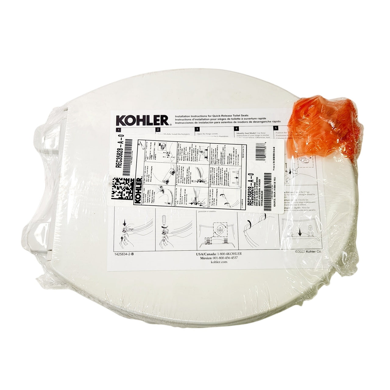 Kohler REC35828-A-0 Layne Quiet Close Quick Release Toilet Seat - White