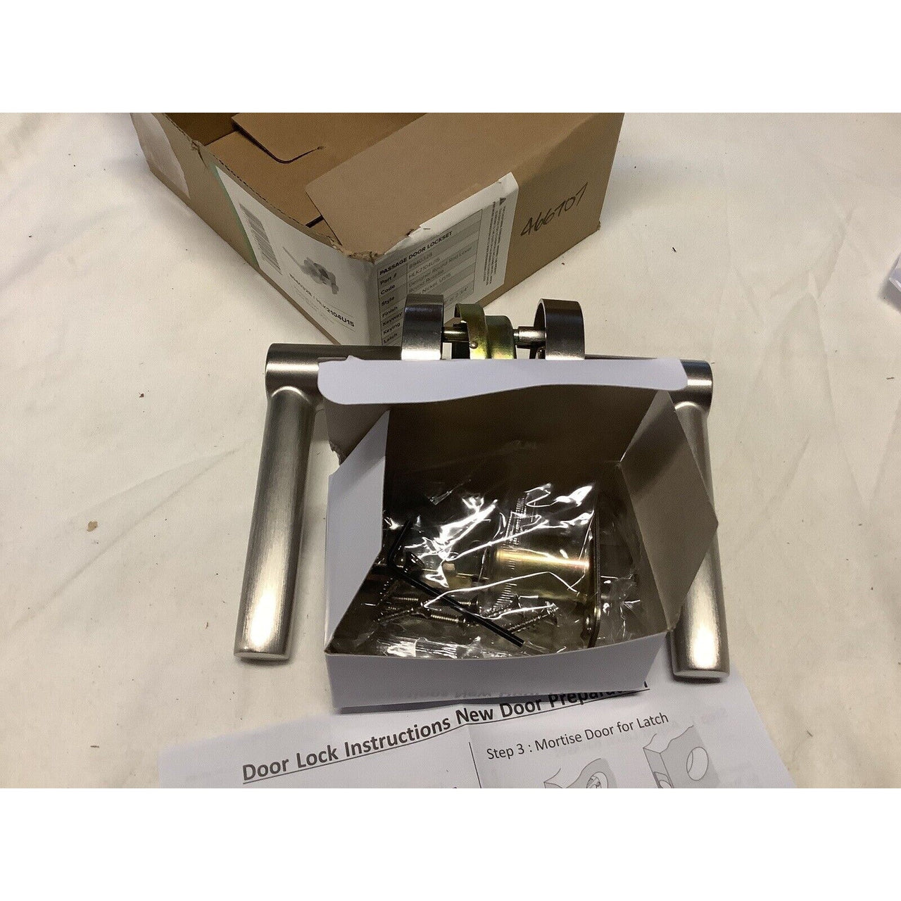 Signature Hardware 466707 Ewing Passage Set, Round Rod Lever Handle-Brush Nickel