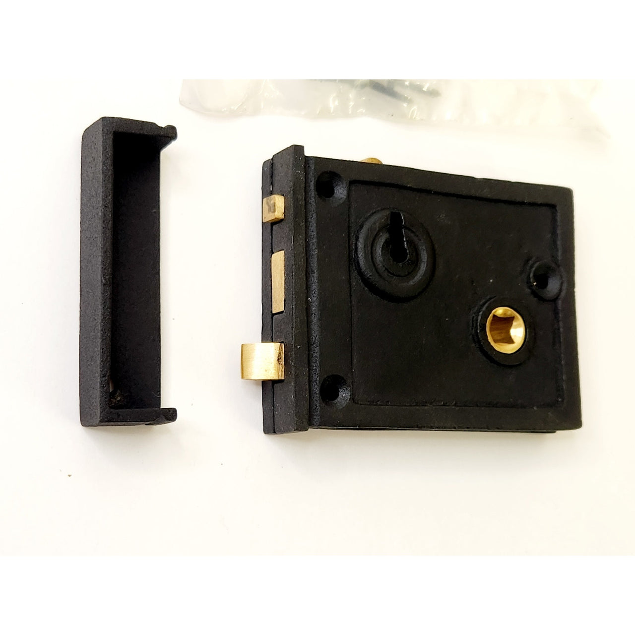 Signature Hardware 248265 Horizontal Iron Rim Lock Set w/3" Backset - Right Hand