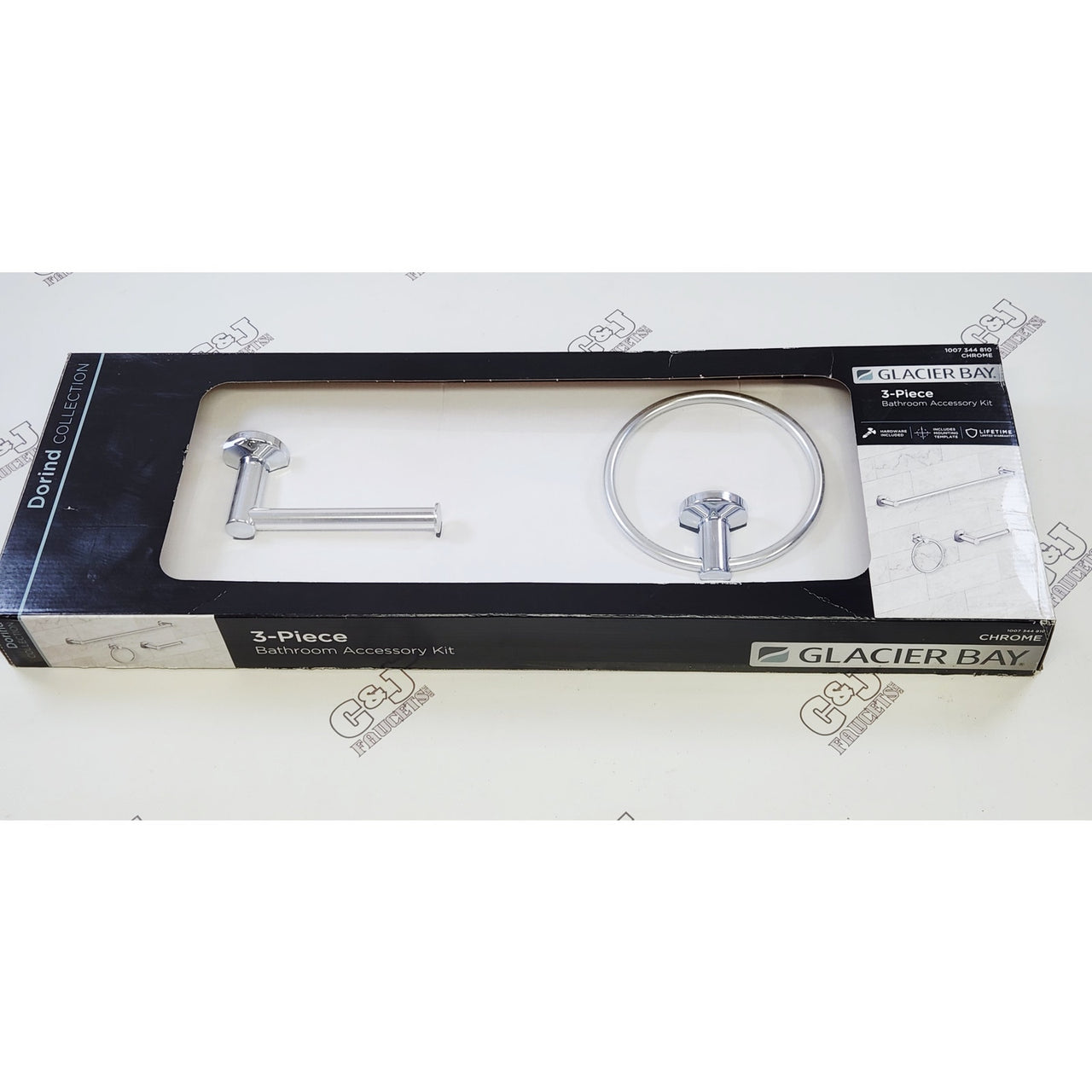 Glacier Bay 1007 344 810 Dorind 3 Piece Bathroom Hardware Set - Chrome