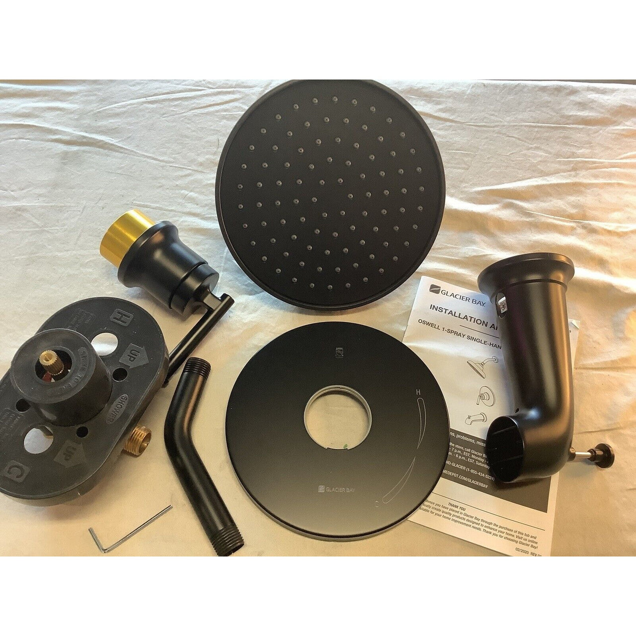 Glacier Bay 1005 129 783 Oswell 1-Spray Tub and Shower Faucet - Matte Black