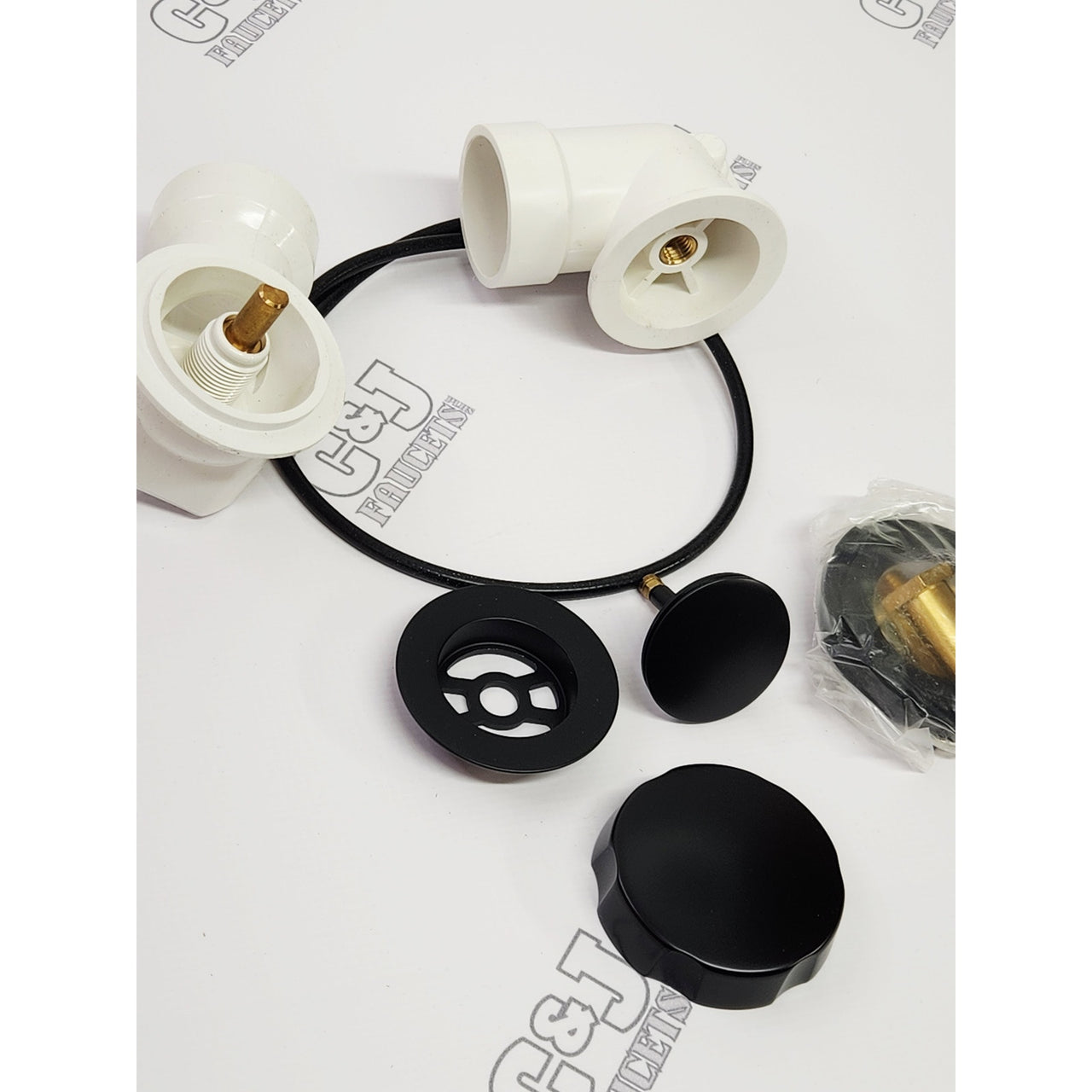 Signature Hardware 478496 PVC Cable Drain & Overflow - Matte Black