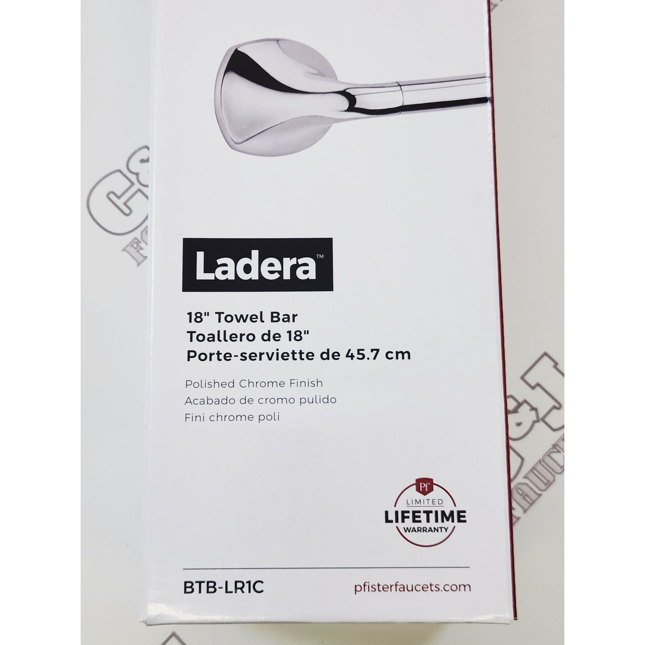 Pfister BTB-LR1C Ladera 18" Wall Mount Towel Bar - Polished Chrome