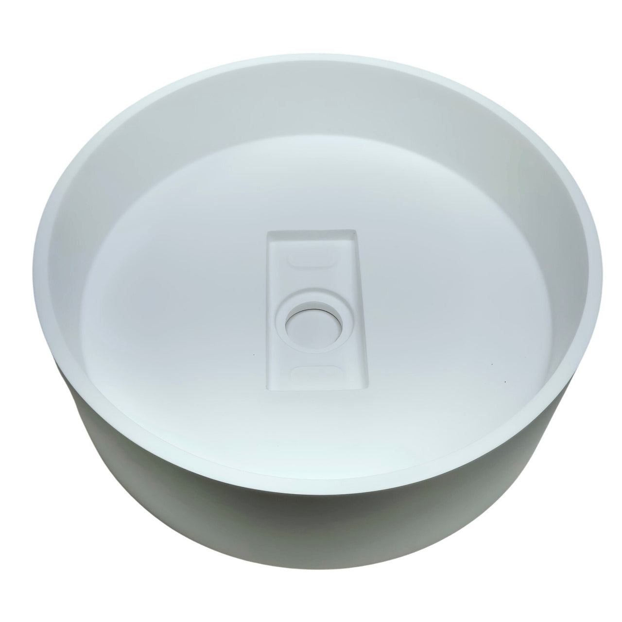 Vigo VG04019 Bryant 15x15x5 Circular Stone Vessel Bathroom Sink - Matte White