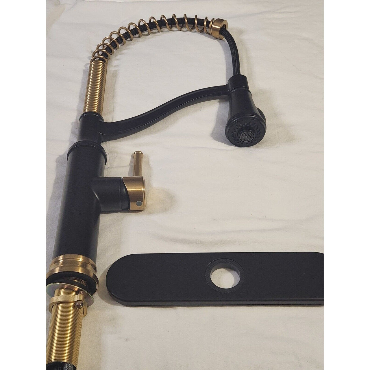Signature Hardware 457068 Caribana Two-Tone 1.75GPM Kitchen Faucet -Brushed Gold
