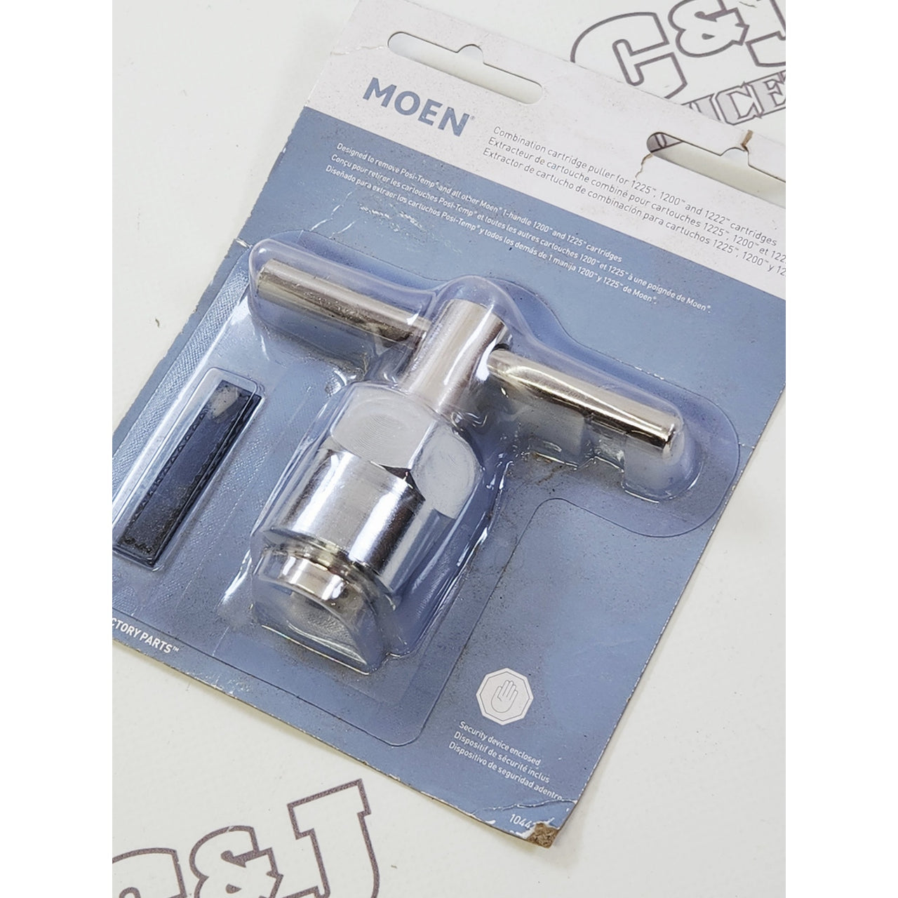 Moen 104421 Bathroom Cartridge Puller Removal Tool for 1200 1222 1225 - Chrome