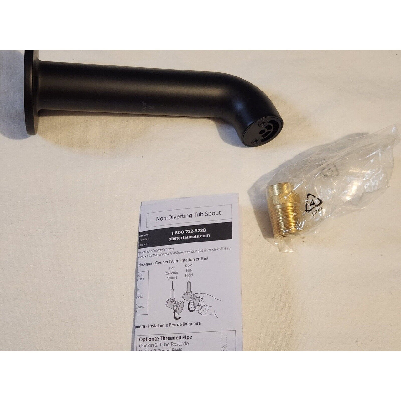 Pfister 920-246B Replacement 6-3/8" Tub Spout - Matte Black