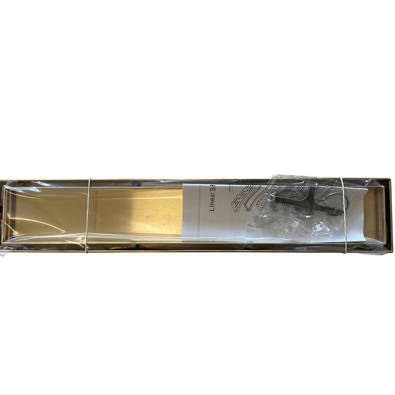 Signature Hardware 482705 18" Cohen Linear Tile-In Shower Drain - Brushed Gold