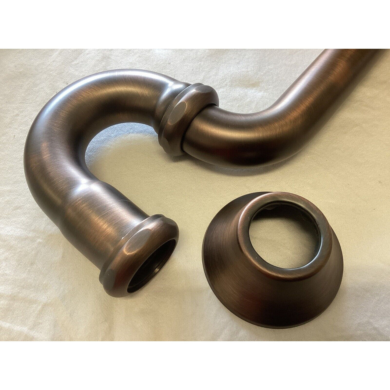 Signature Hardware 424560 1-1/4" Brass P-Trap w/Cone Flange - Oil Rubbed Bronze