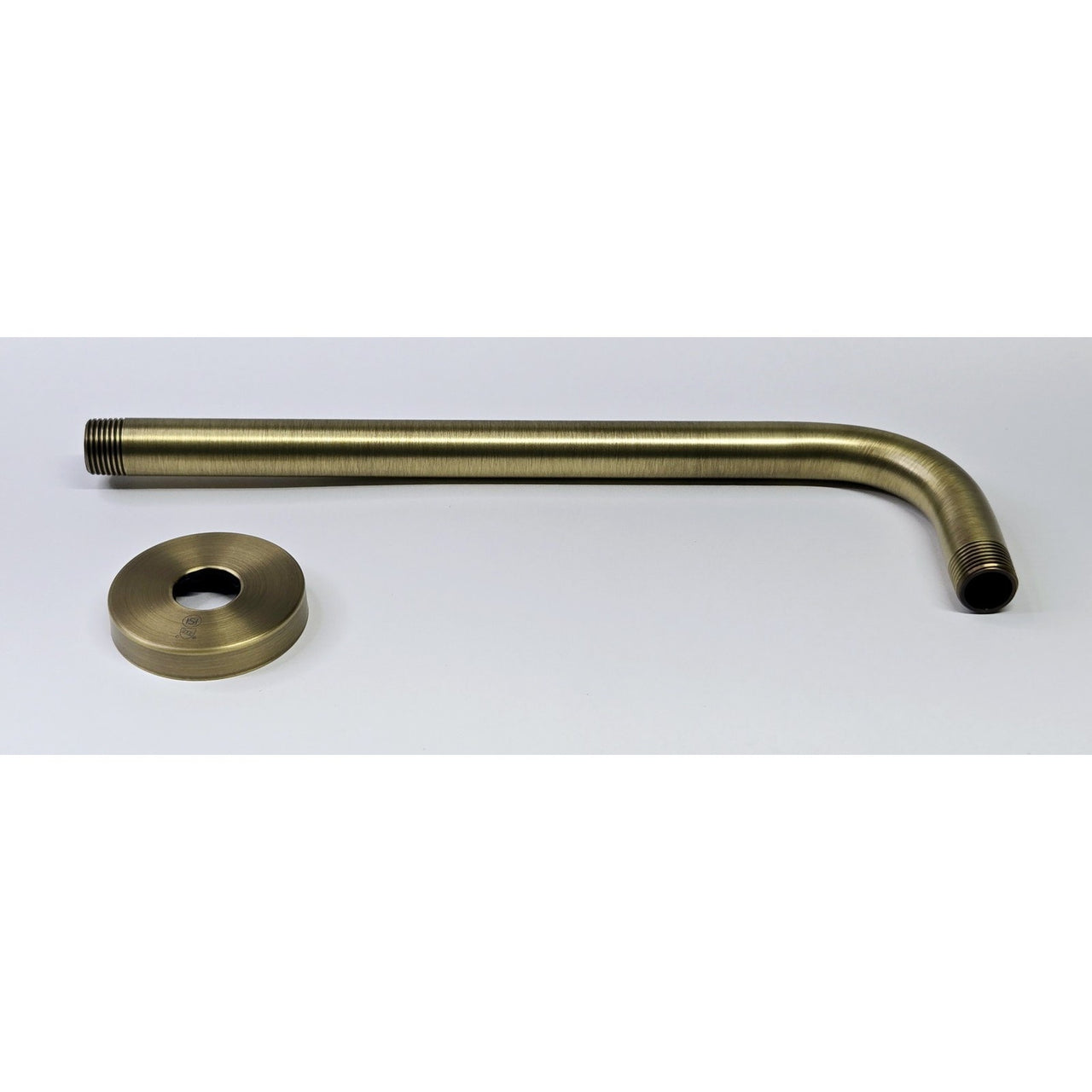 Signature Hardware 485514 12" Wall-Mount Rainfall Shower Arm - Aged Brass